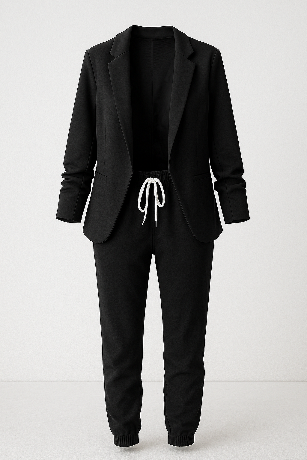 Completo Blazer e Pantaloni Jogger Elegante da Donna - Sort - amelie | set da donna blazer con pantaloni jogger - € blazer donna donna blazer fashion jogger pantaloni Pants women set blazer women - Concept Palermo