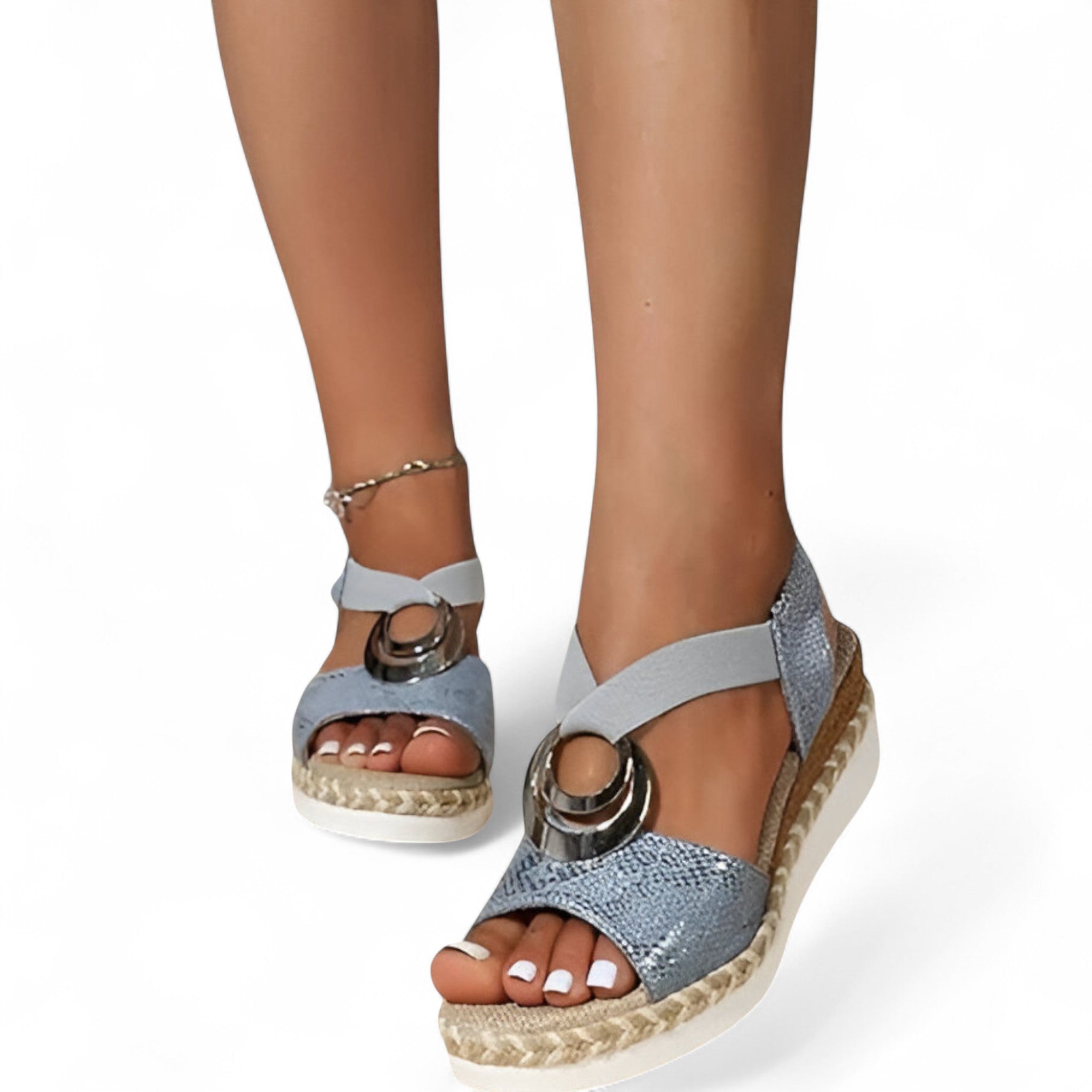Kilehælede sandaler – vintage og lette til kvinder