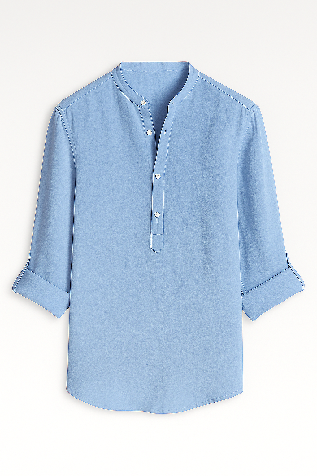Camicia Uomo Leggera in Lino, Traspirante, Manica Lunga - Celeste - camicia camicia leggera leggera lino men men's top clothes Shirts uomo - Concept Palermo