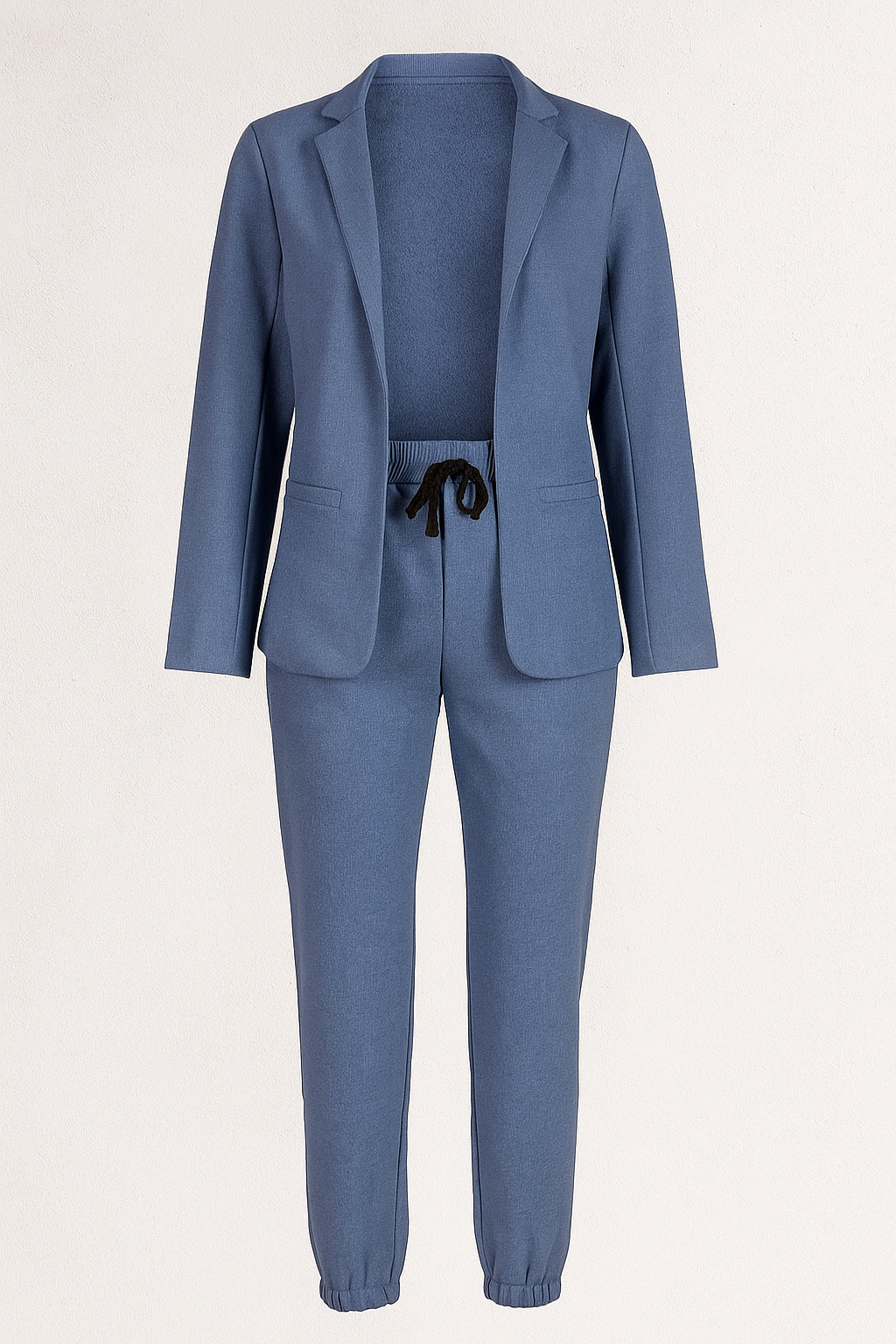 Completo Blazer e Pantaloni Jogger Elegante da Donna - Blå - amelie | set da donna blazer con pantaloni jogger - € blazer donna donna blazer fashion jogger pantaloni Pants women set blazer women - Concept Palermo