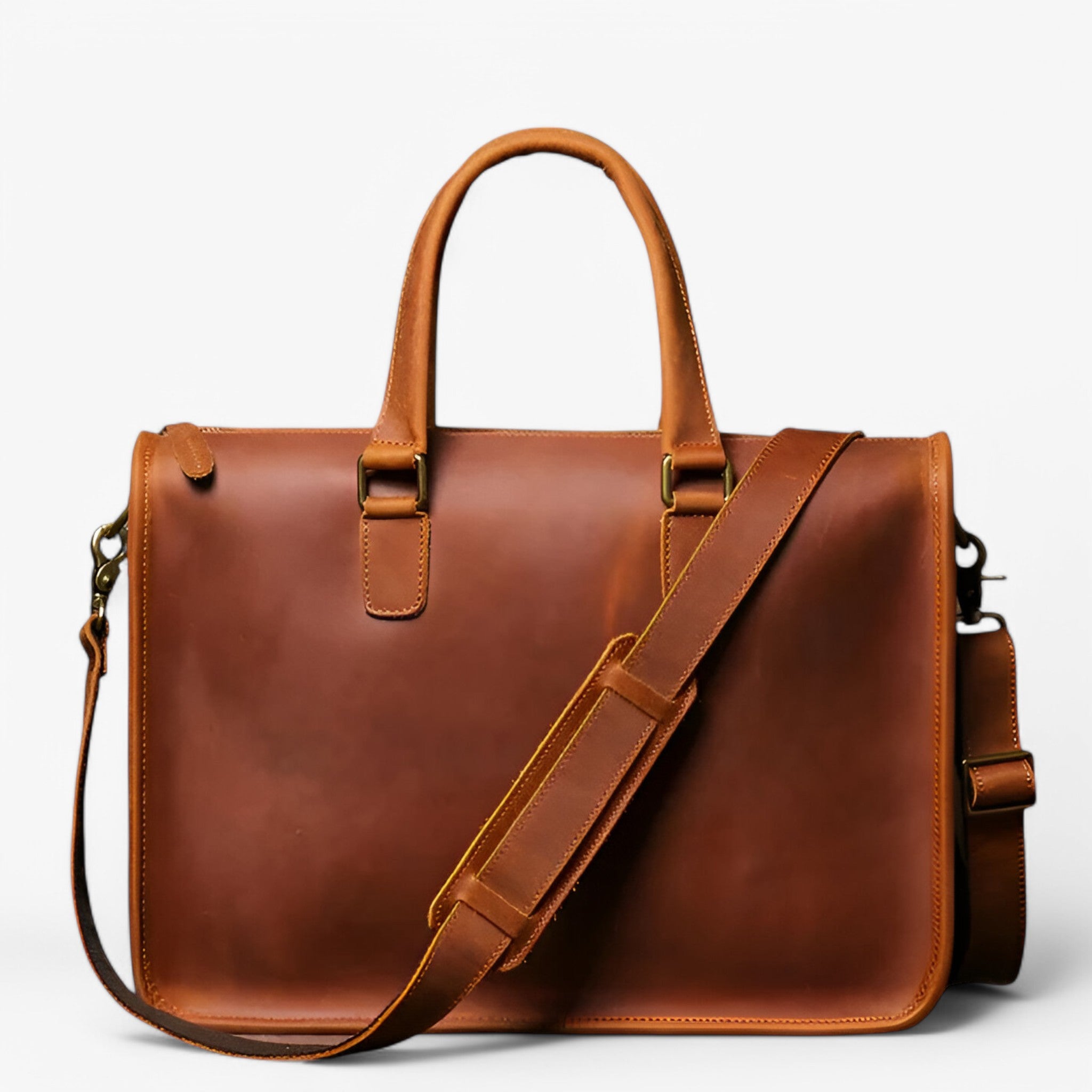 Cartella Portadocumenti in Vera Pelle Oro Unisex per Laptop 13-15 Pollici - - accessoires bags cartella cartella pelle documenti laptop pelle tassen - Concept Palermo