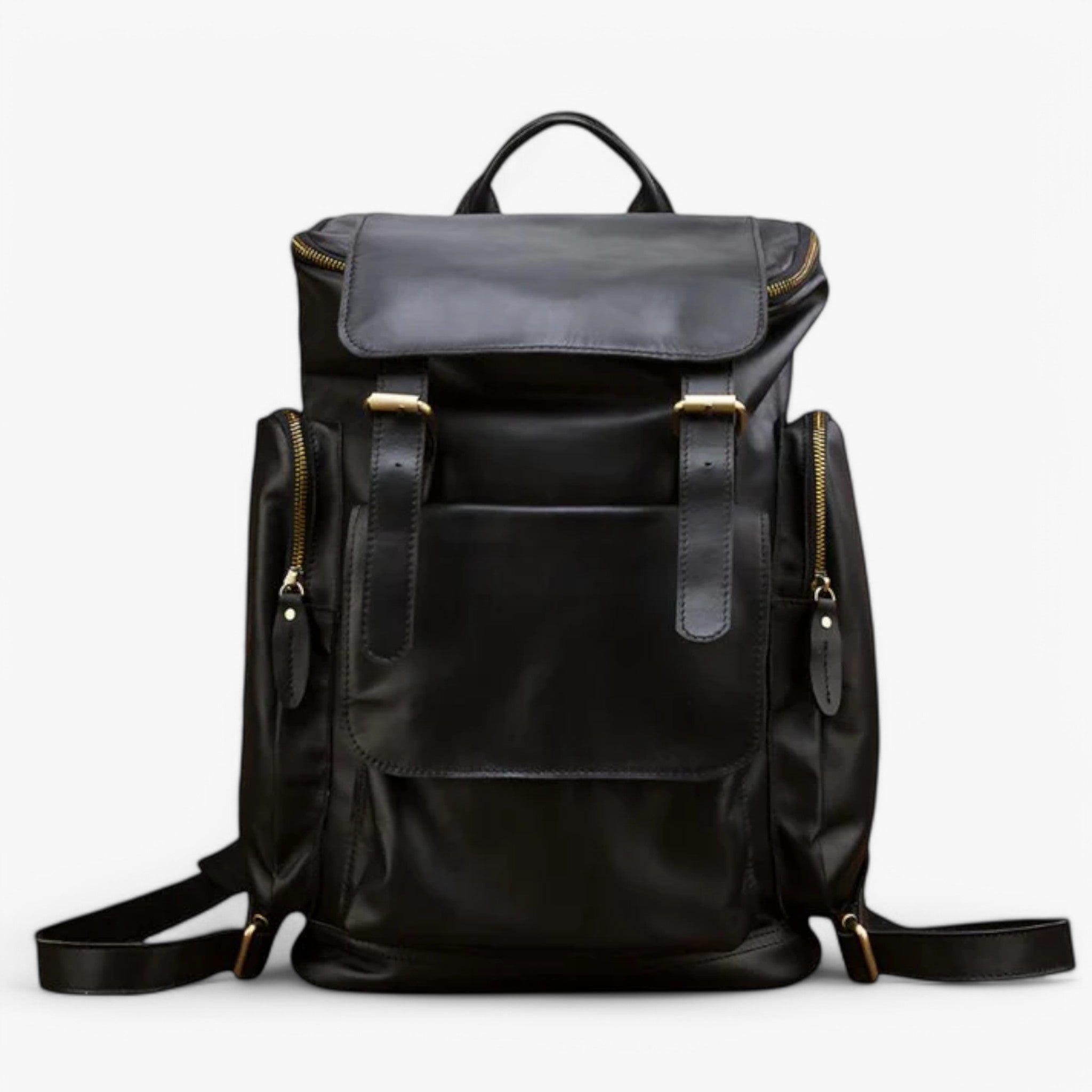 Zaino in pelle retrò Uomo - Nero - accessoires bags pelle retr tassen uomo zaino zaino pelle - Concept Palermo