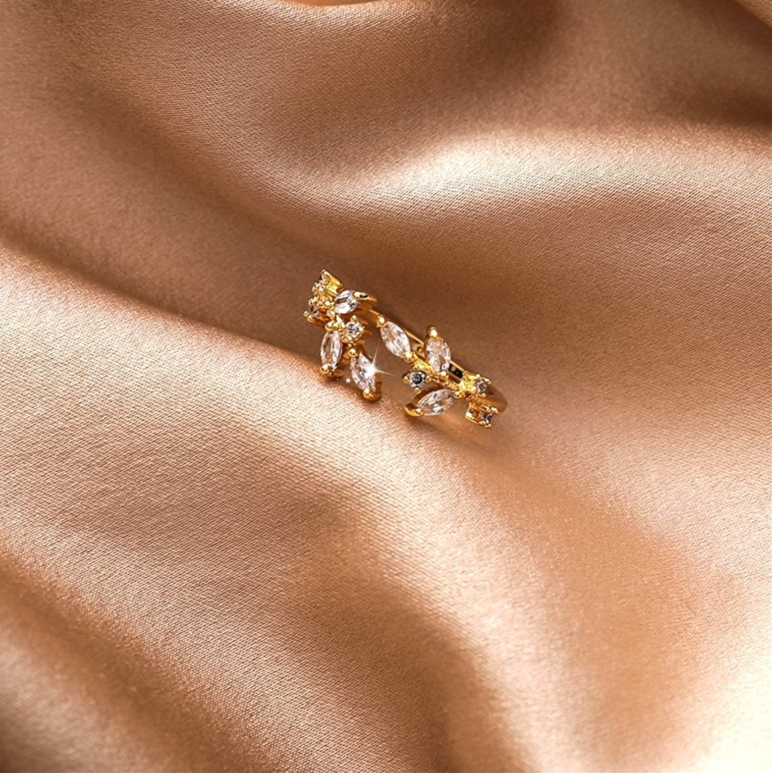 Anello con cristalli 18 carati - - anello anello cristalli carati cristalli HYPOALLERGENIC jewelry Ring ring for women - Concept Palermo