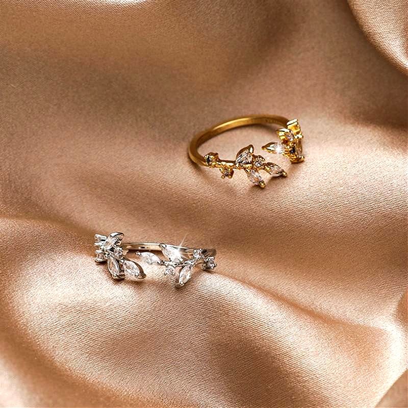 Anello con cristalli 18 carati - - anello anello cristalli carati cristalli HYPOALLERGENIC jewelry Ring ring for women - Concept Palermo