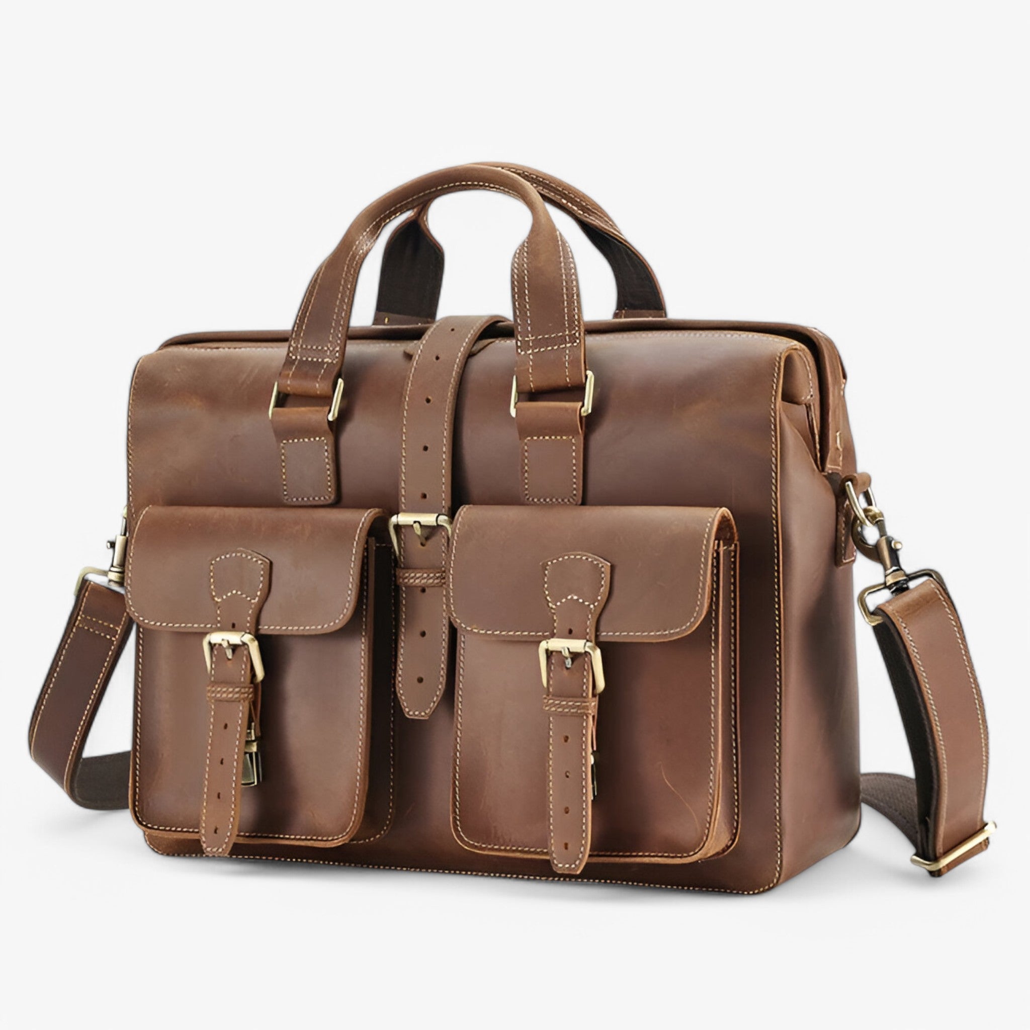 Valigetta di in Pelle Integrale - Marrone - accessoires bags integrale pelle tassen valigetta valigetta pelle - Concept Palermo