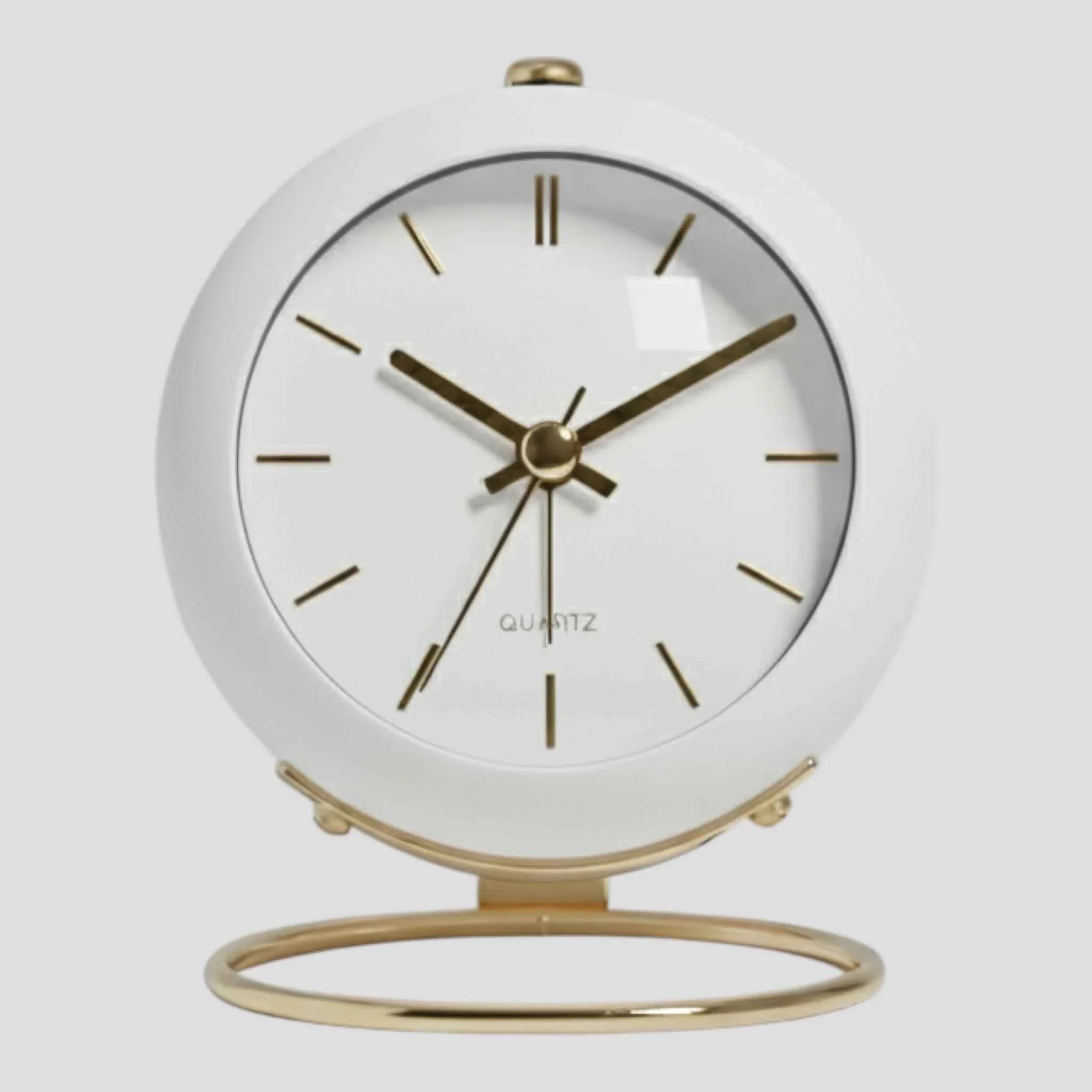 Sveglia da Scrivania Al Quarzo Silenzioso - Orologio da Tavolo Vintage per Camera da Letto/Ufficio