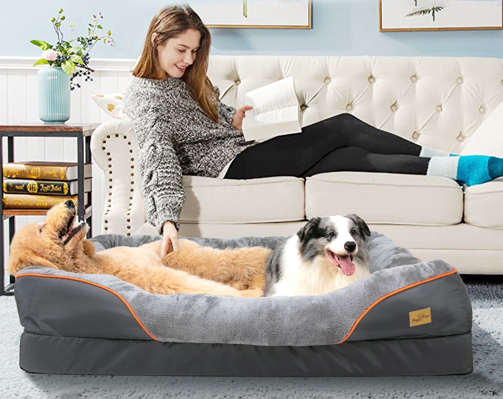 Cuscino ortopedico grande per cani - Grigio Uomo - - cani cuscino cuscino ortopedico dog bed ortopedico pets & supplies uomo - Concept Palermo