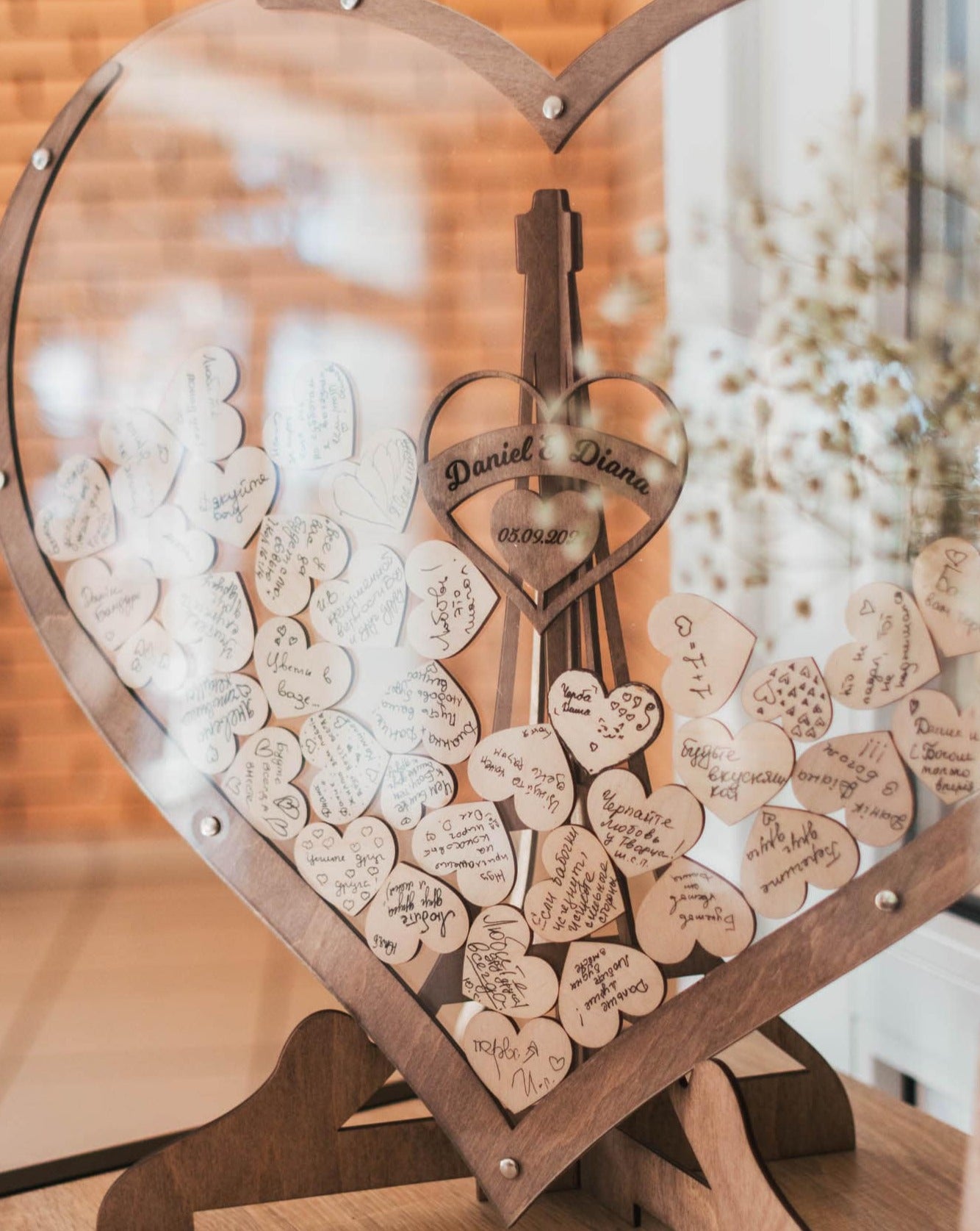 Libro degli ospiti a forma di cuore Crea ricordi - - crea cuore Decoration degli forma guestbook heart shape home & garden home decor libro libro degli ospiti wedding decor wooden heart shape - Concept Palermo
