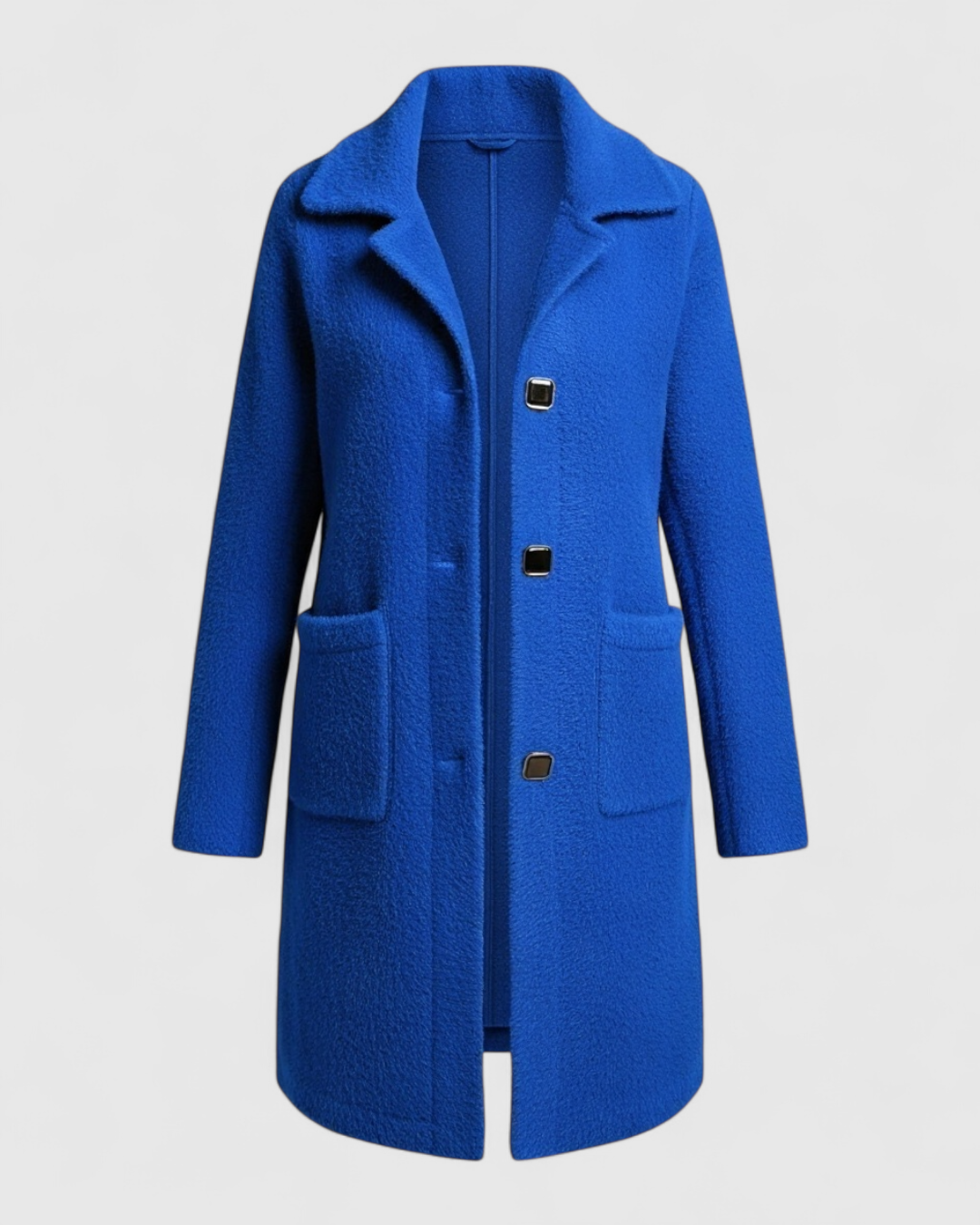 Giacca Invernale Donna e Confortevole - Blu - confortevole donna giacca giacca a bottoni giacca autunno giacca calda giacca comfort giacca elegante giacca in lana giacca invernale giacca Lente giacca longline giacca moda giacca taglie grandi giacca tasche giacca versatile giubbotti invernale - Concept Palermo