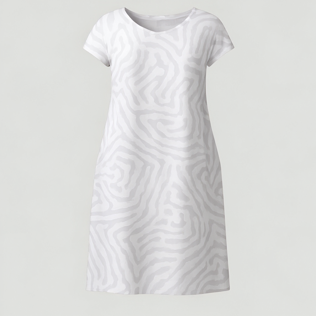 Abito Estivo Donna A-Line Elegante Floreale Casual Spiaggia Maniche Corte - Bianco - abbigliamento estivo abito abito A-Line abito casual abito estivo donna dresses estivo fashion estate line moda femminile stile estivo tessuto traspirante vestito comodo vestito donna vestito estivo - Concept Palermo