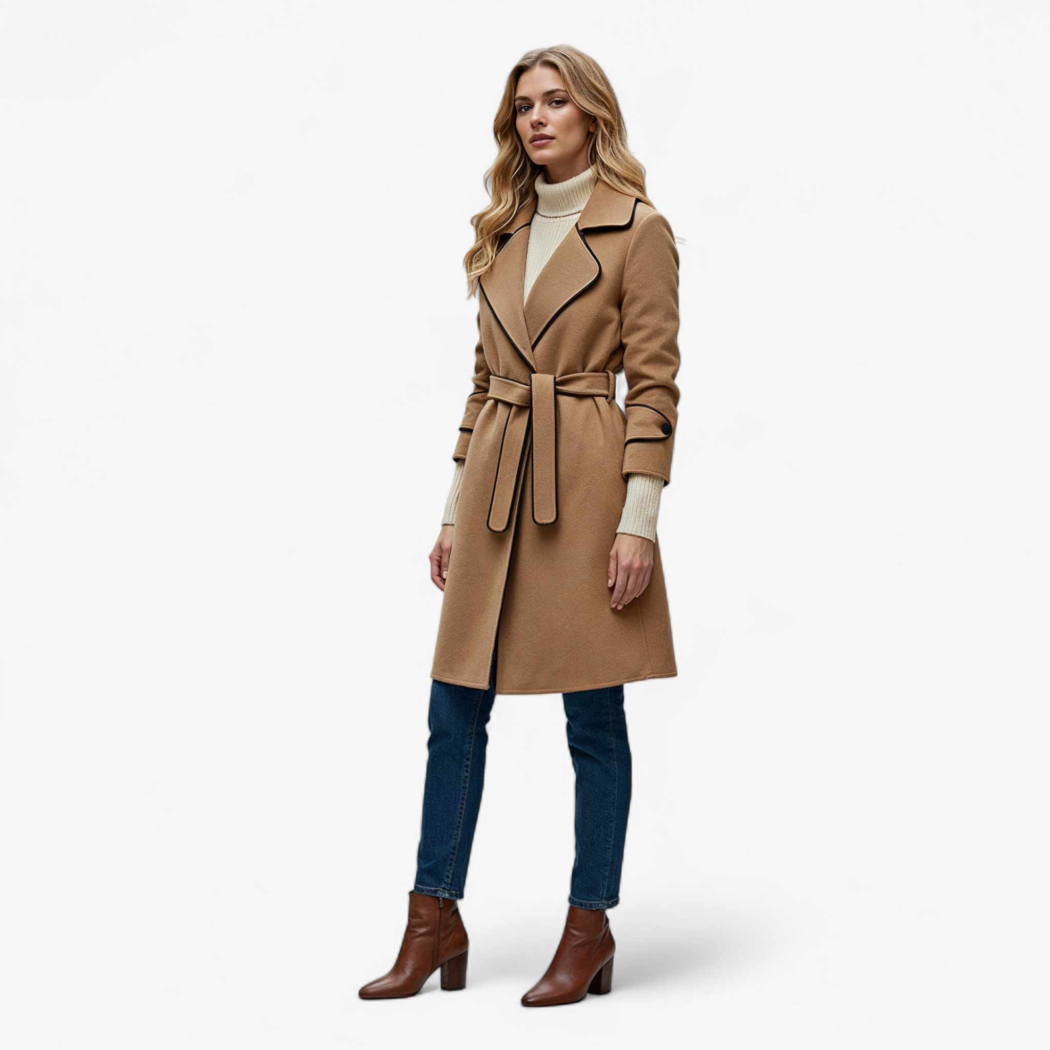 Giacca Invernale Donna con Cintura - - capispalla cappotti autunno inverno cappotti con cintura cappotti e giacche da donna cardigan cintura donna giacca giacca invernale giacche da donna giacche eleganti invernale moda femminile soprabito elegante - Concept Palermo