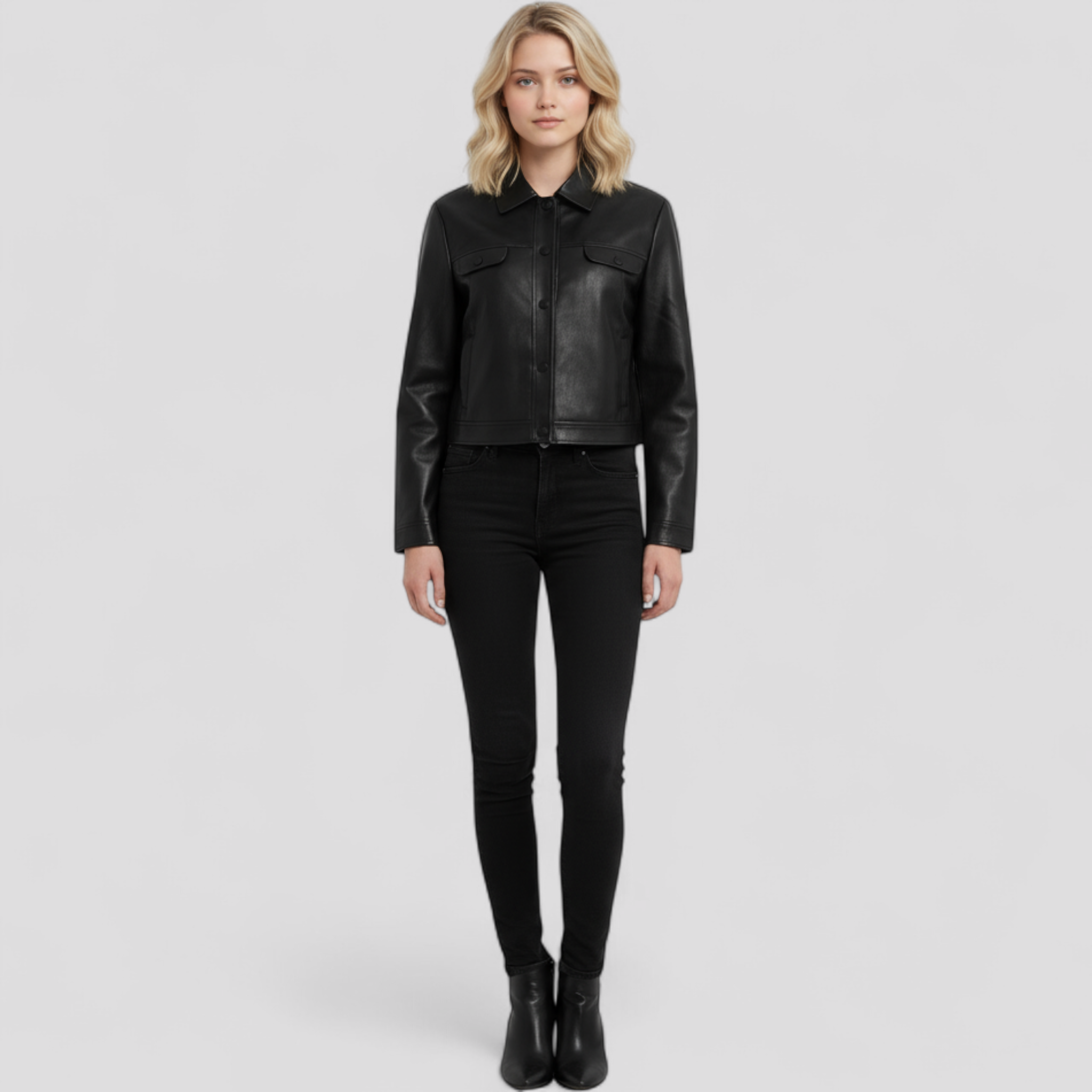 Giacca in pelle sottile da donna - - donna giacca giacca pelle Jackets & Coats pelle sottile Women jackets women's coats & jackets - Concept Palermo