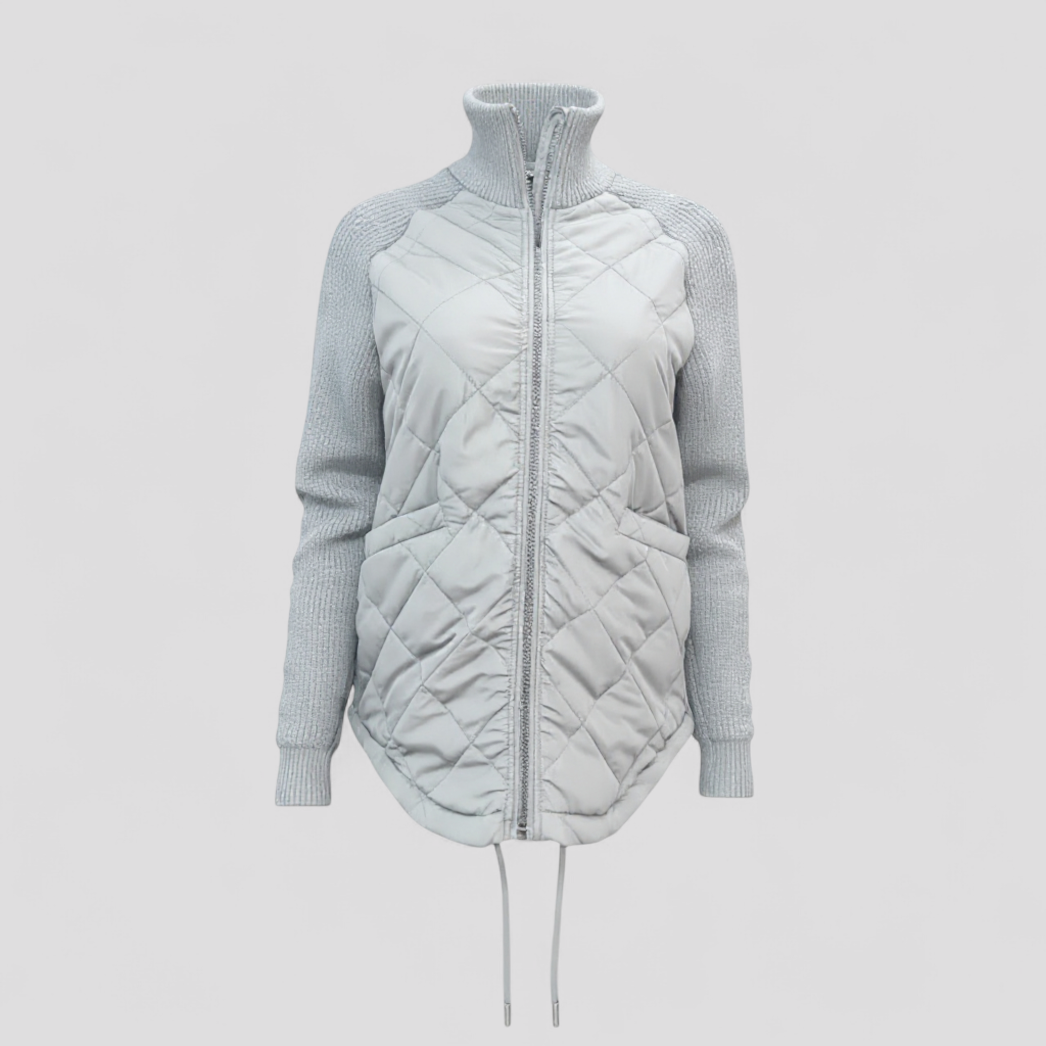 Giacca Piumino Leggera da Donna - Grigio - abbigliamento donna donna giacca giacca comoda giacca elegante giacca estiva donna giacca leggera giacca multifunzionale giacca patchwork giacca piumino giacche da donna leggera outerwear femminile piumino piumino donna - Concept Palermo