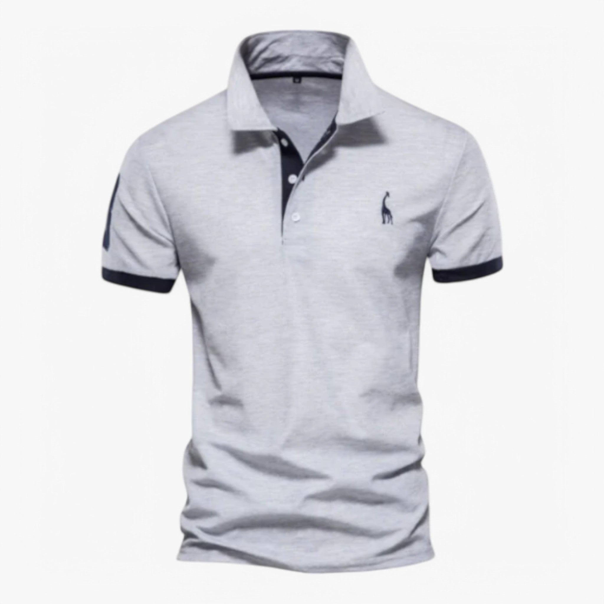 Polo Uomo Maniche Corte in Cotone Slim Fit - Vari Colori e Taglie - Grigio - corte maniche Men men's top men's top clothes polo polo uomo sale uomo - Concept Palermo