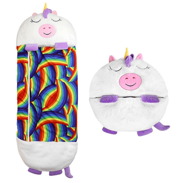 Sacco a Pelo Happy Sleepybag™ Uomo - Leggero e Portatile per Campeggio e Viaggi - Unicorno bianco - B102 happy happy sleepybag home & garden Old (Google) old_google ovunque pelo porta questo sacco - Concept Palermo