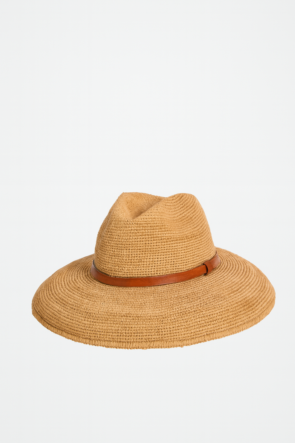 Cappello estivo in rafia intrecciata con cinturino in pelle Uomo - Tè - cappello cappello estivo cinturino estivo intrecciata jewelry pelle rafia summer hat Sun Hats unisex - Concept Palermo