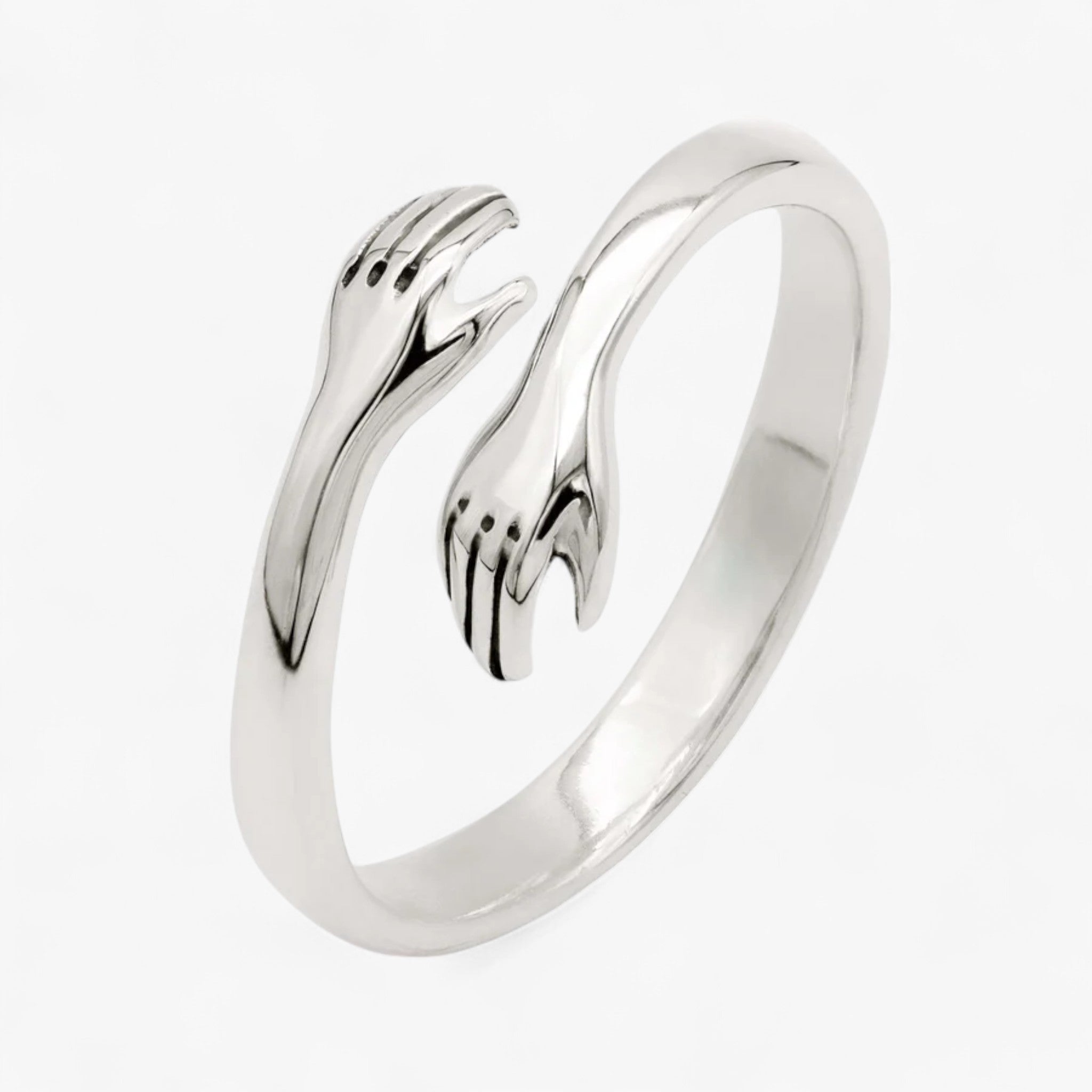 Anello Abbraccio Donna in Argento 925 Regolabile - Idea Regalo per Lei - Argento - abbraccio anello anello abbraccio donna jewelry Ring women ring - Concept Palermo