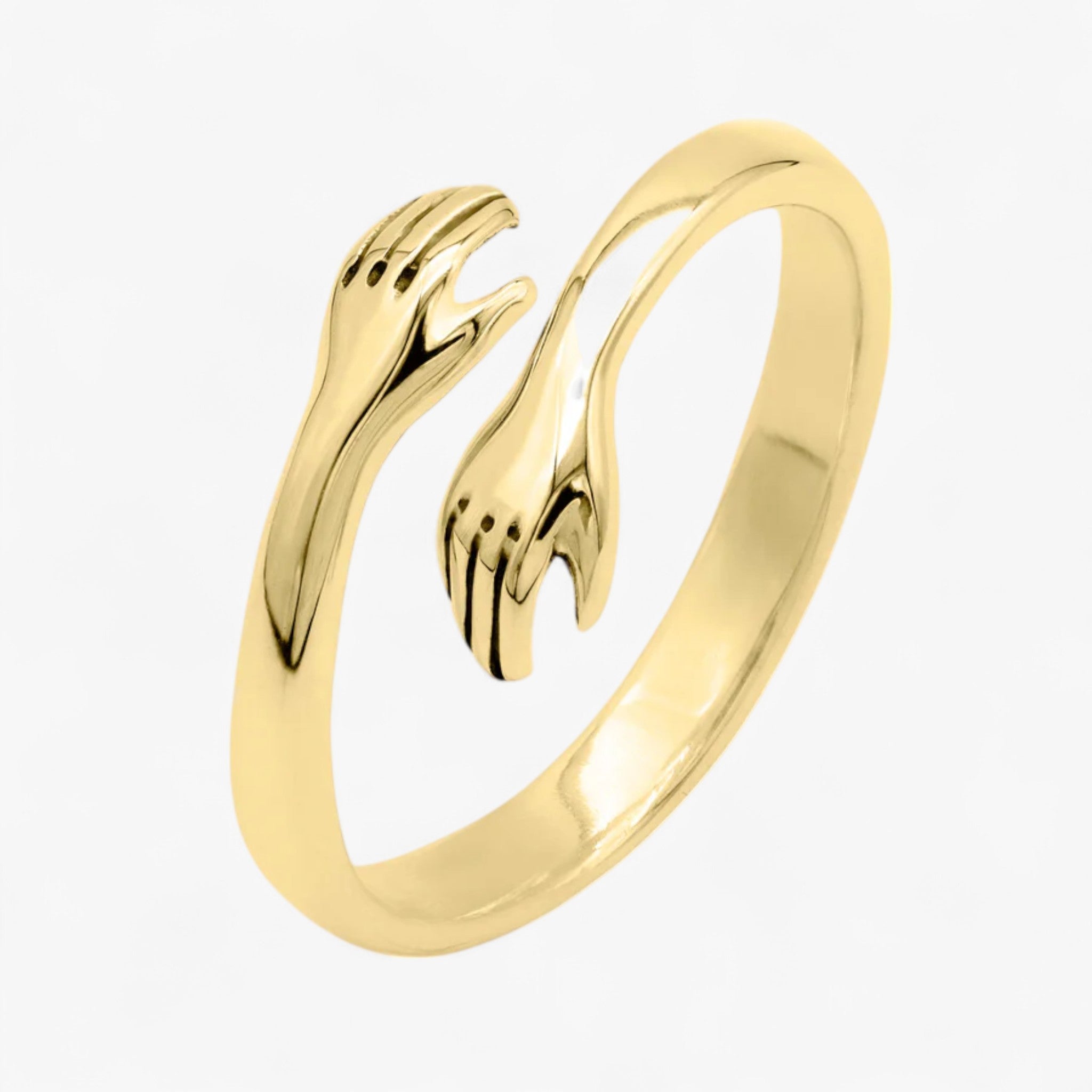 Anello Abbraccio Donna in Argento 925 Regolabile - Idea Regalo per Lei - Oro - abbraccio anello anello abbraccio donna jewelry Ring women ring - Concept Palermo