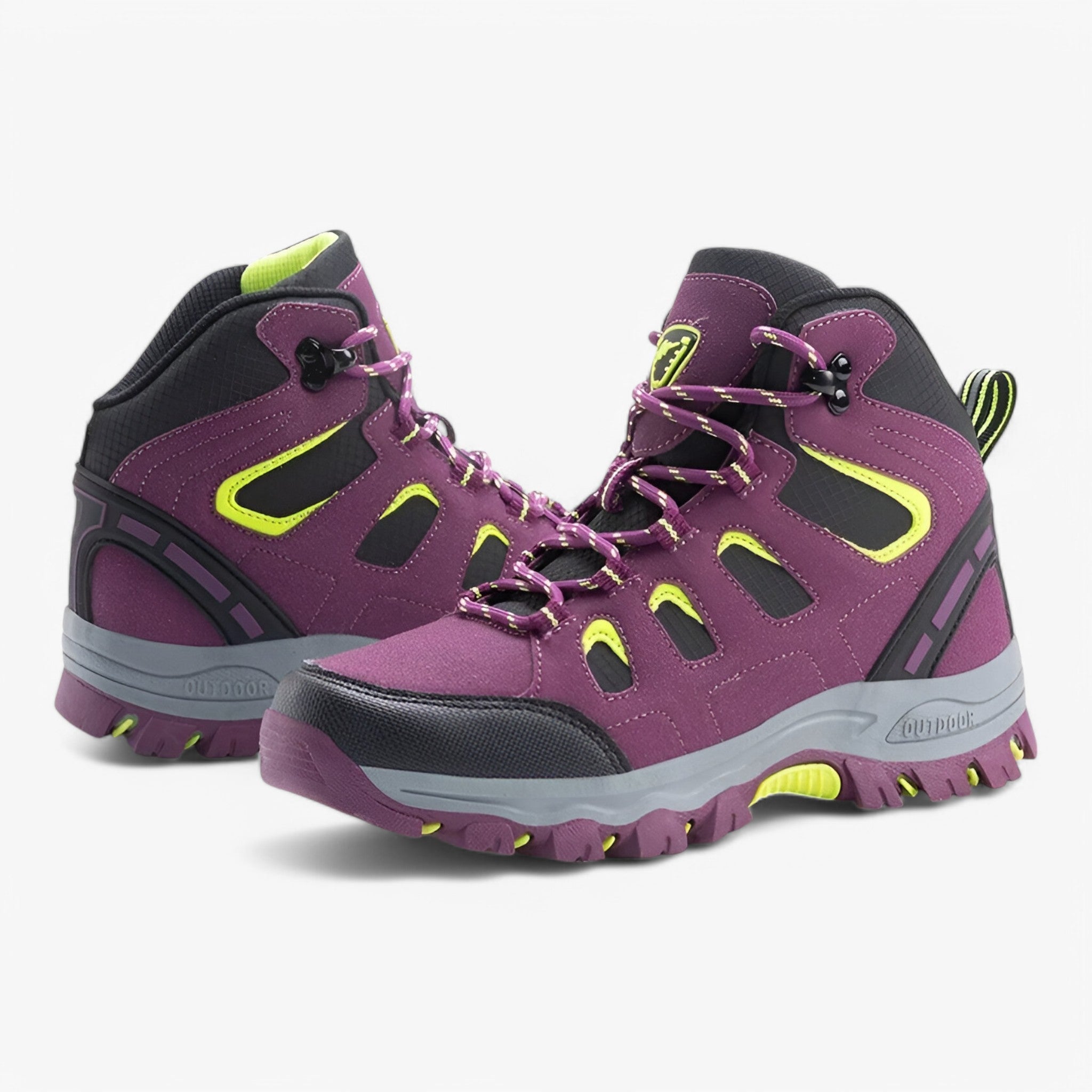 Scarpe da trekking con suola esterna antiscivolo Pelle Uomo - Viola 37 - antiscivolo esterna hiking boots hiking shoes pelle scarpe scarpe trekking shoes suola trekking - Concept Palermo