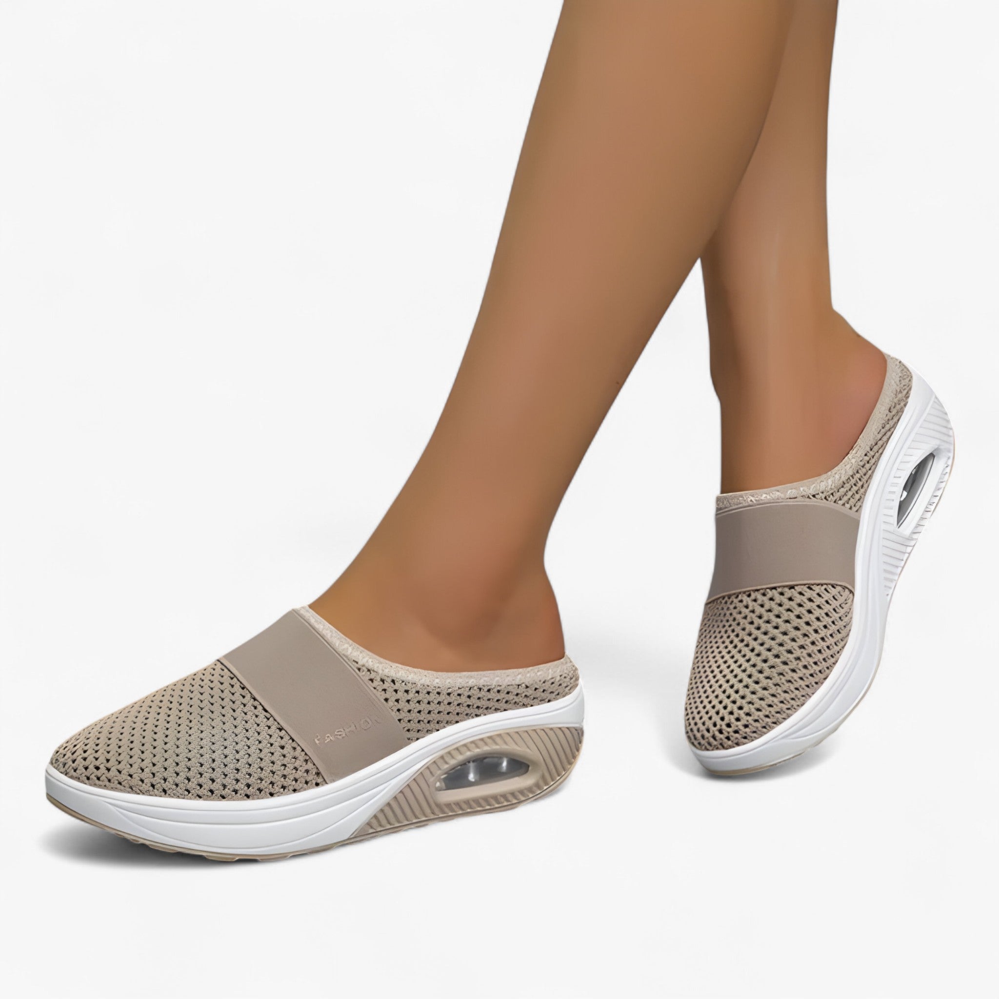 Scarpe Uomo Traspiranti e Comode per Camminata Sportiva Grigie in Mesh - Beige - comode scarpe scarpe comode shoes shoes for women Shoes women traspiranti WOMENS SHOES - Concept Palermo