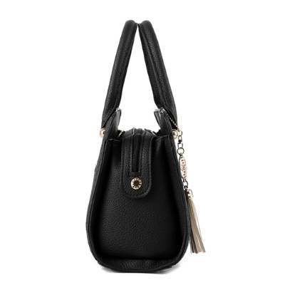 Borsa Donna Nera Elegante in Vera Pelle di Coccodrillo con Tracolla Regolabile e Zip - - Bags borsa borsa pelle coccodrillo handbags pelle Women's handbags - Concept Palermo