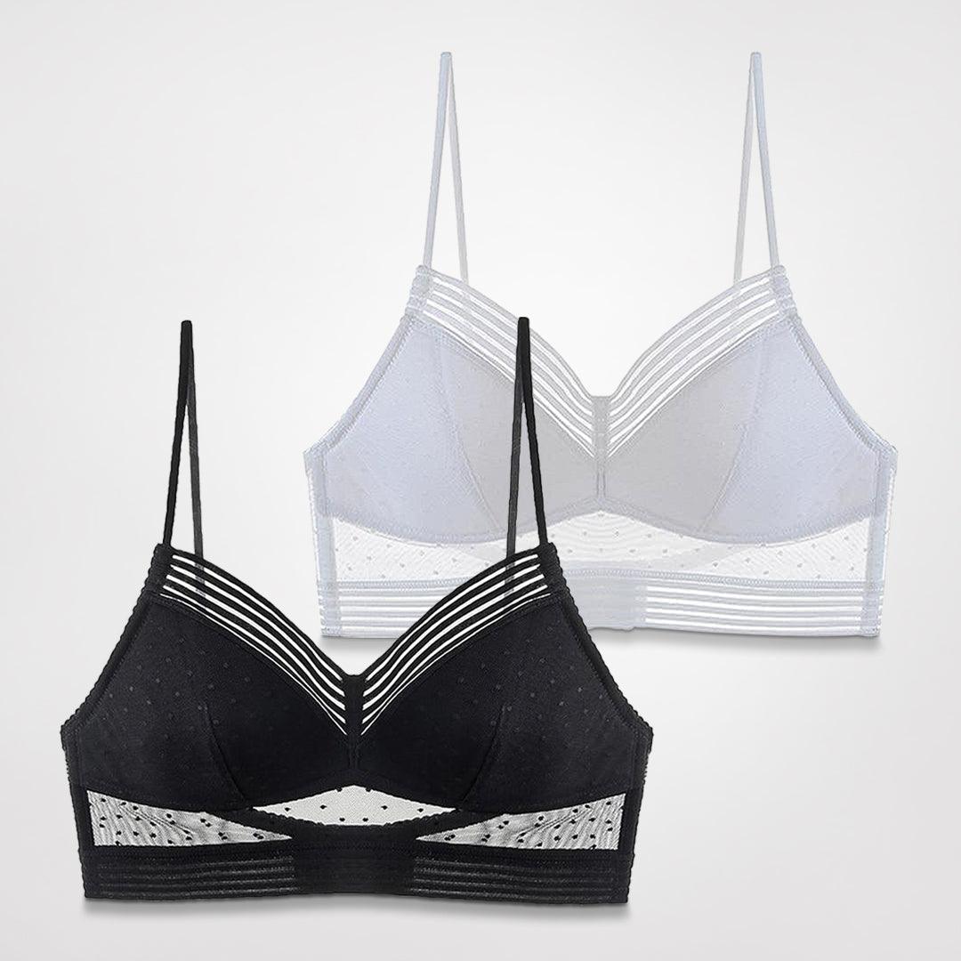 Reggiseno con effetto lifting per il basso della schiena (1+1 ) Donna - In bianco e nero - bra donna effetto lifting lingerie reggiseno reggiseno effetto schiena women's underwear - Concept Palermo