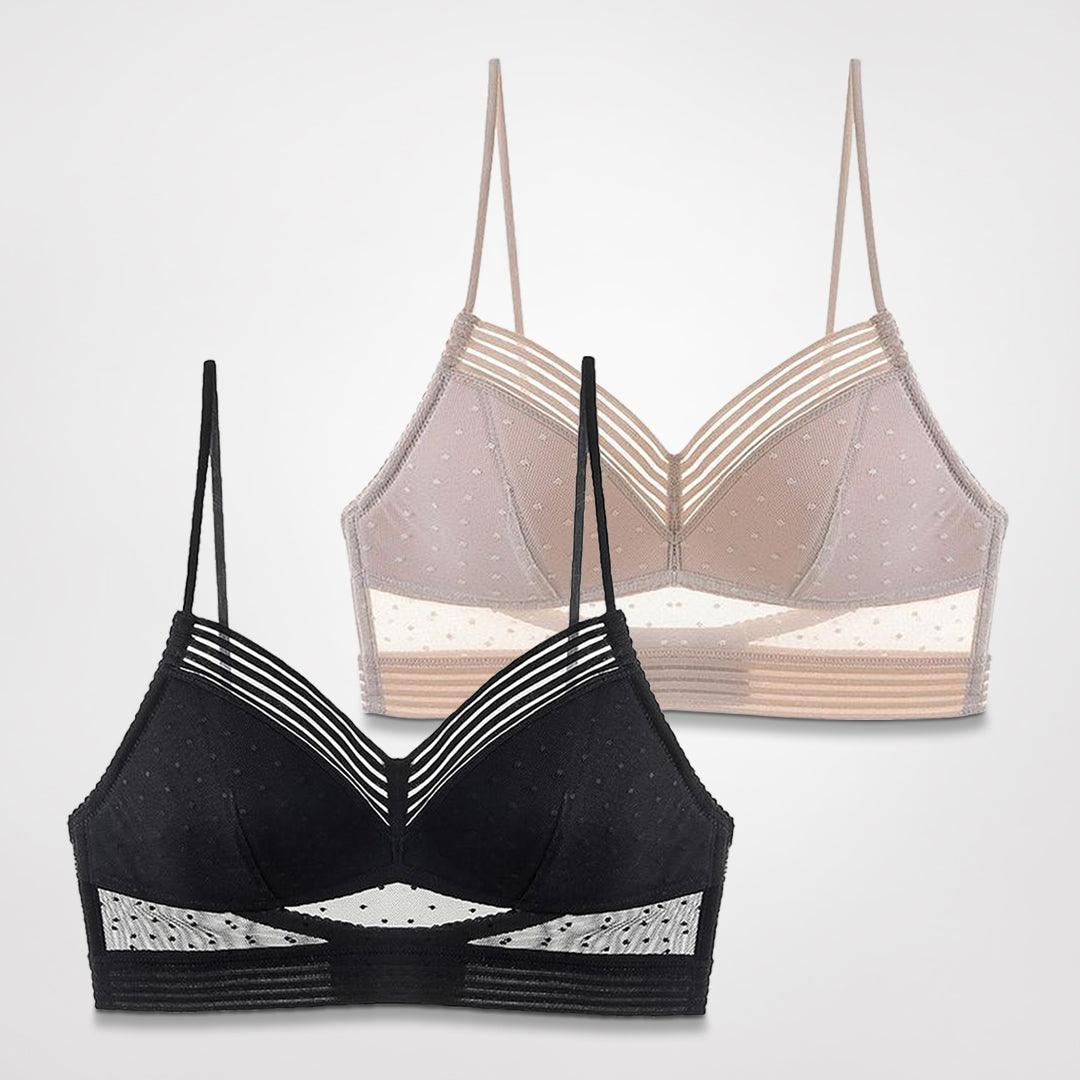 Reggiseno con effetto lifting per il basso della schiena (1+1 ) Donna - Nero e beige - bra donna effetto lifting lingerie reggiseno reggiseno effetto schiena women's underwear - Concept Palermo