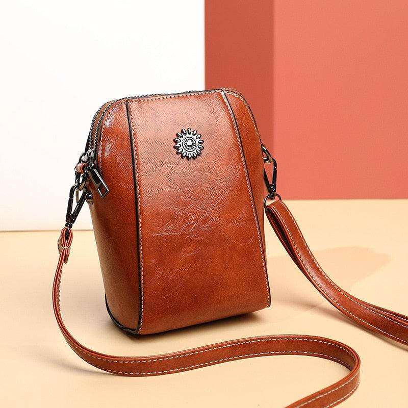 LeatherBag™ - Custodia per cellulare Pelle - - Bags cellulare custodia leatherbag pelle Shoulder Bags women bags womens wallet - Concept Palermo