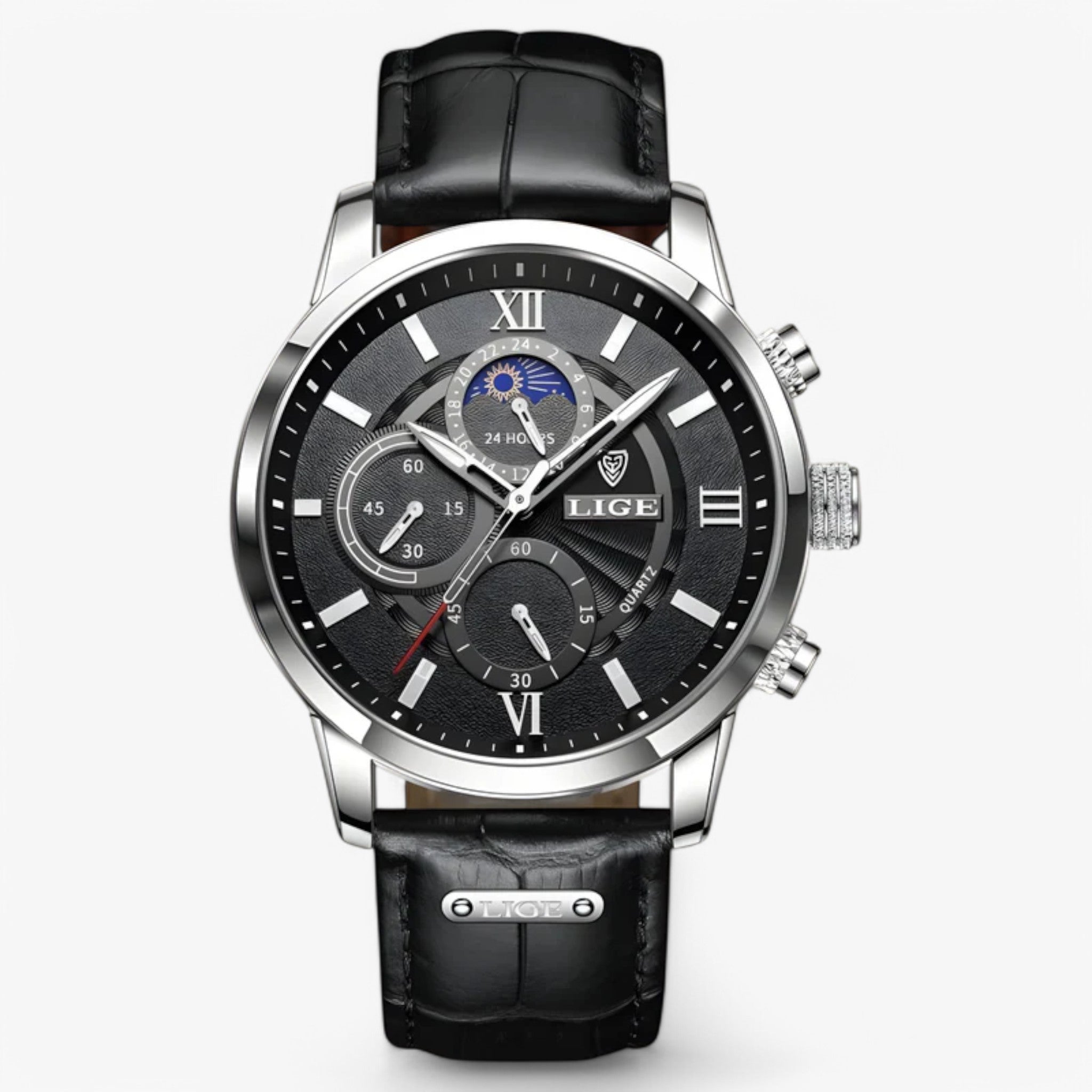 Orologio da uomo, raffinato, elegante e funzionale - Argento Nero - funzionale Hot item-tag Men's Watch Old (Google) old_google orologio orologio uomo raffinato uomo watches - Concept Palermo