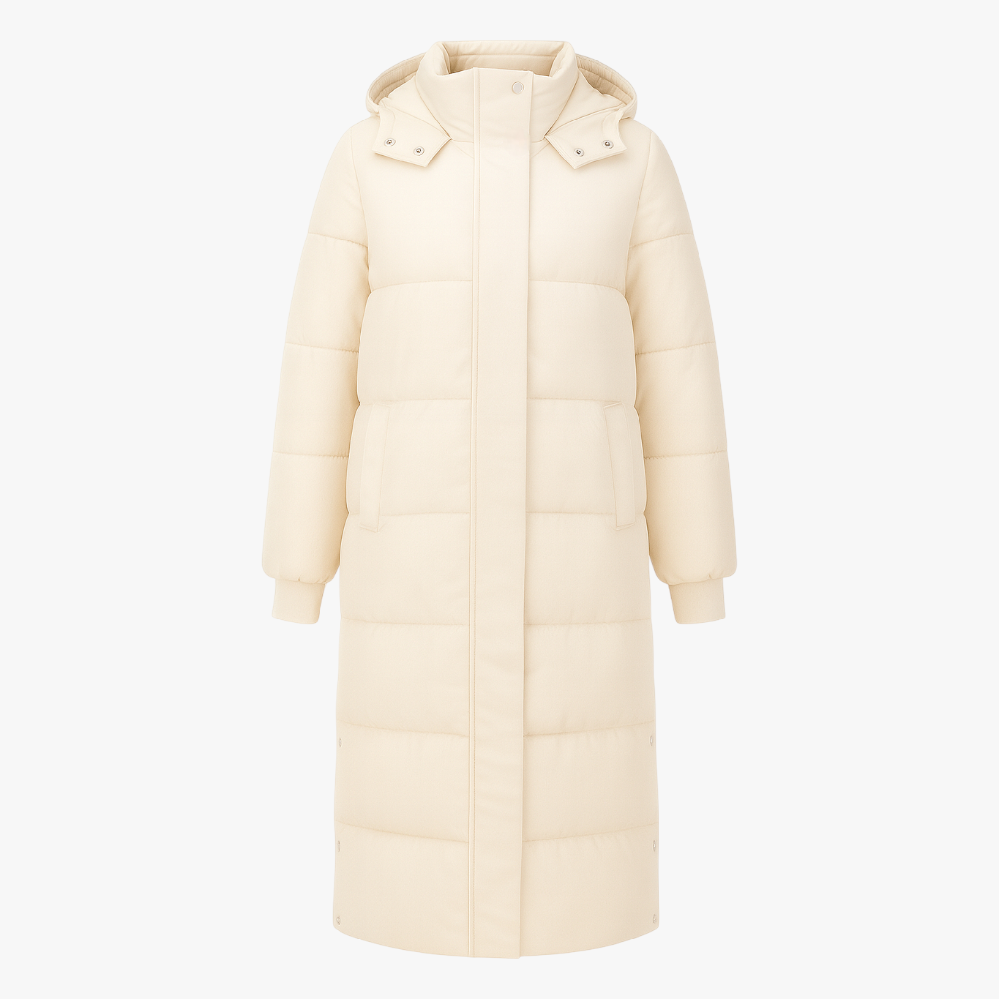 Giacca Invernale Donna Lunga con Cappuccio - Beige - cappotti e giacche da donna cappotto coreano cappotto donna cappotto spesso cappuccio donna giacca giacca alla moda giacca autunno inverno giacca calda giacca comoda giacca elegante giacca invernale giacca lunga invernale lunga parka con cappuccio - Concept Palermo