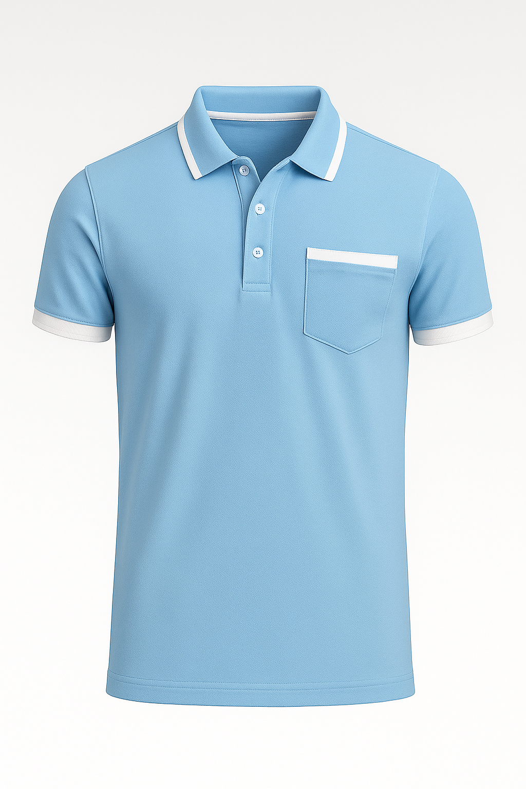 Polo da uomo con dettagli a contrasto - Blu - contrasto dettagli men men's top clothes polo polo uomo uomo - Concept Palermo