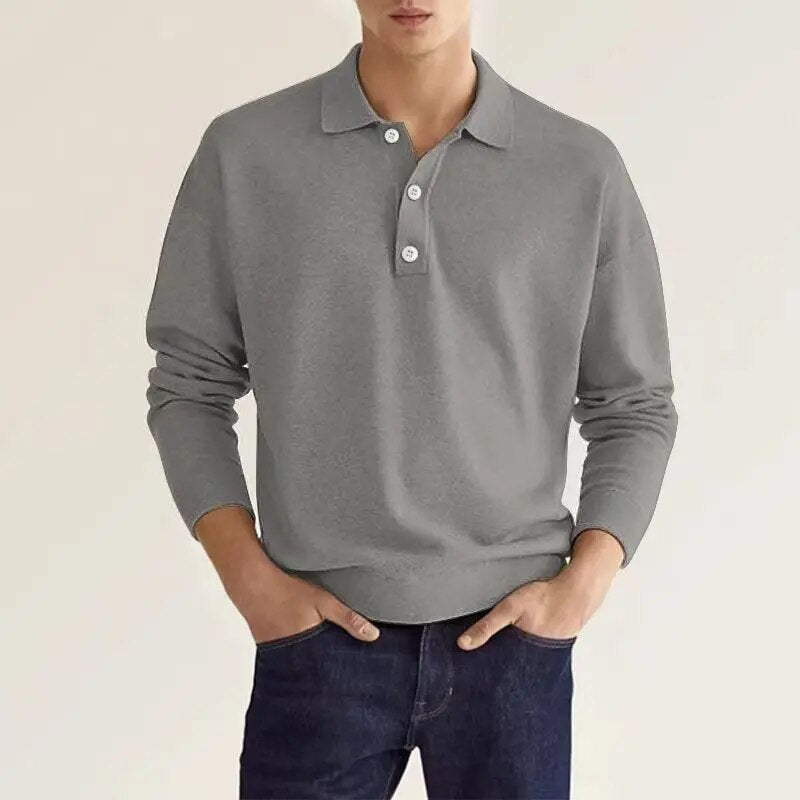 Polo Uomo Maniche Lunghe - Stile Classico e Comfort Quotidiano