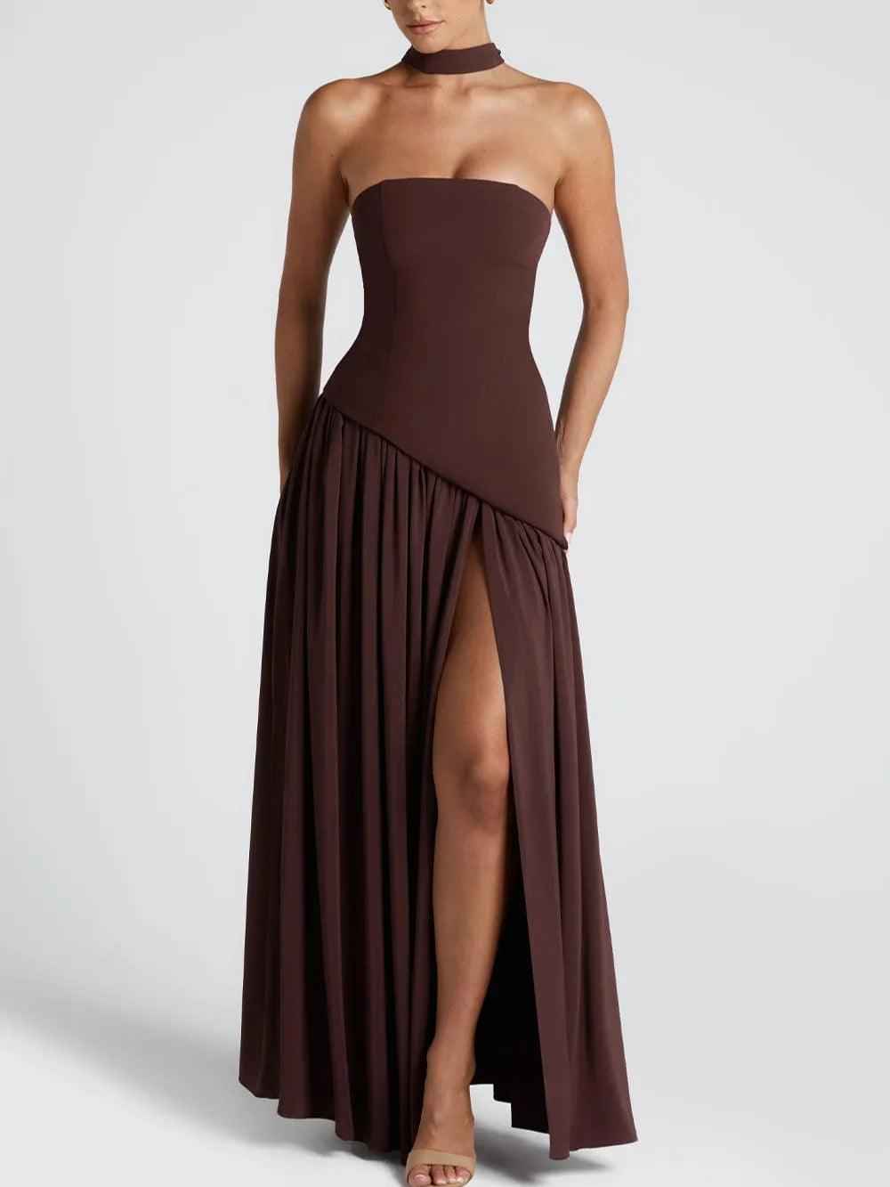 Robe longue fluide fendue femme - Élégante, confortable, sans bretelles avec ruban - - 202505 BEST202507 BEST202509 bretelles Casual Dresses cross-from-marche-lino-15834377748829 Dresses détail femme fente latérale Maxi Dresses New-google Party Dresses robe robe femme ruban SALE Vacation Dresses Wedding Guest Dresses WHZ XH25 - Concept Palermo