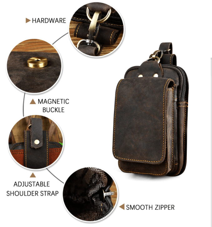 Borsa Uomo Nera in Vera Pelle con Tracolla Regolabile, Ideale per Lavoro e Tempo Libero - - Bags borsa borsa uomo mens wallet pelle uomo vera wallets - Concept Palermo