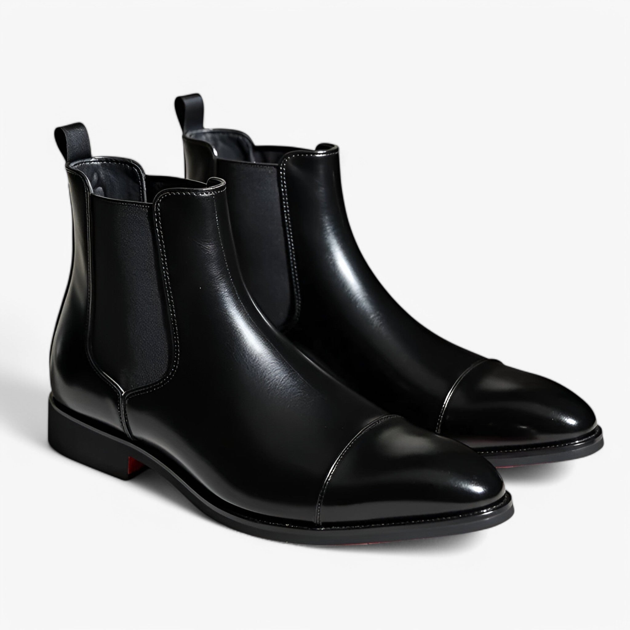Stivali Chelsea Uomo Neri in Vera Pelle – Eleganti, Comodi, Disponibili Varie Taglie - - chelsea pelle schoenen shoes stivali stivali chelsea uomo vera - Concept Palermo