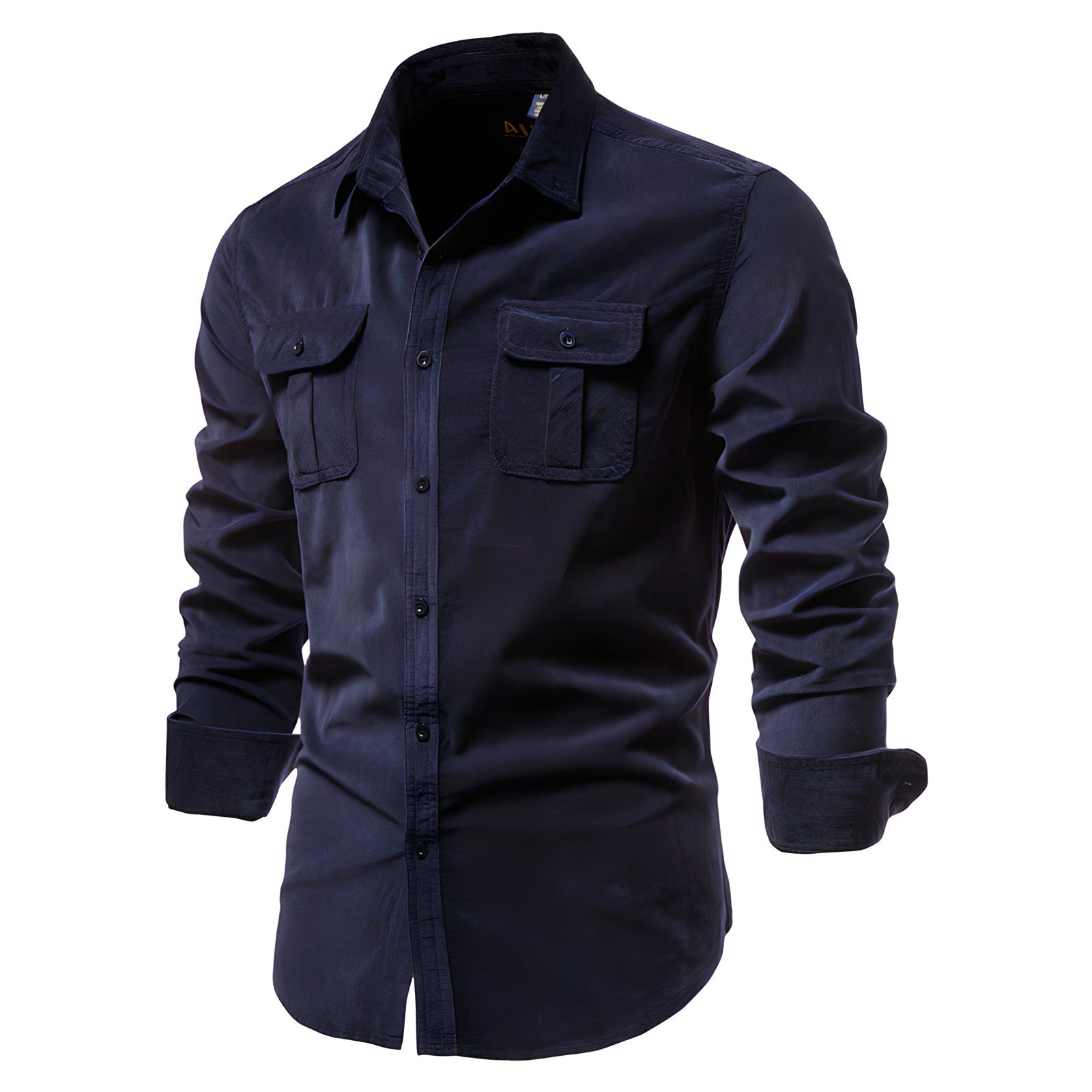 Camicia Uomo Maniche Lunghe - Tasche Petto, Stile Versatile
