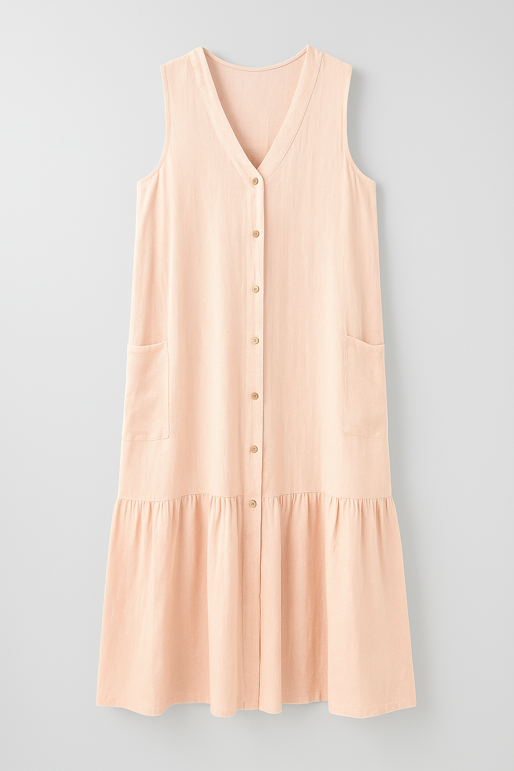 Abito da spiaggia senza maniche in tessuto fluido Donna - Rosa - abito abito spiaggia cute summer dress donna dresses fashion fashion style: summer fluido Frauen Kleider maniche spiaggia SUMMER summer dress tessuto - Concept Palermo