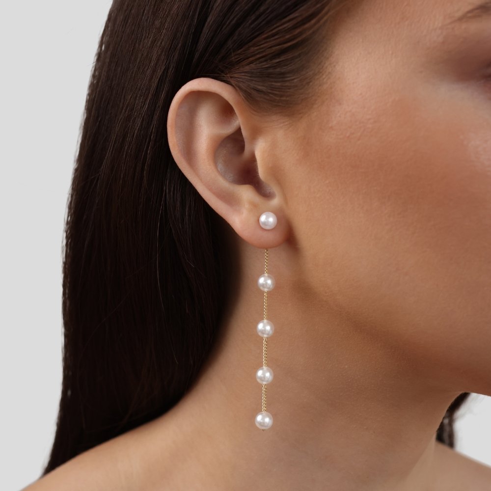 Orecchini a goccia di perla Uomo - - earrings GLAMOROUS goccia Gold HYPOALLERGENIC jewelry orecchini orecchini goccia Pearl perla uomo - Concept Palermo