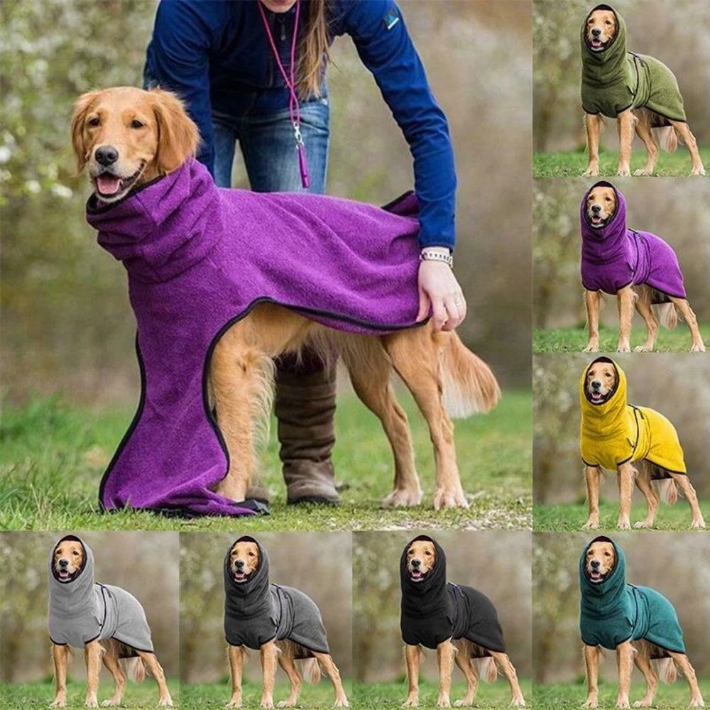 Accappatoio Microfibra Super Assorbente per Cani & Gatti con Cappuccio - Asciugatura Rapida, Tutte le Taglie - - accappatoio accappatoio animali animali BFCM domestici new_for_google_may Pets pets & supplies uomo - Concept Palermo