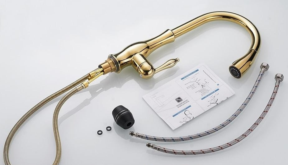 Rubinetto da Cucina a Scomparsa in Acciaio Inox Cromato con Doccetta Estraibile - - cucina elegant faucets Faucets home & garden Kitchen Kitchen Faucets kitchen tap Retractable faucet rubinetto rubinetto cucina scomparsa - Concept Palermo