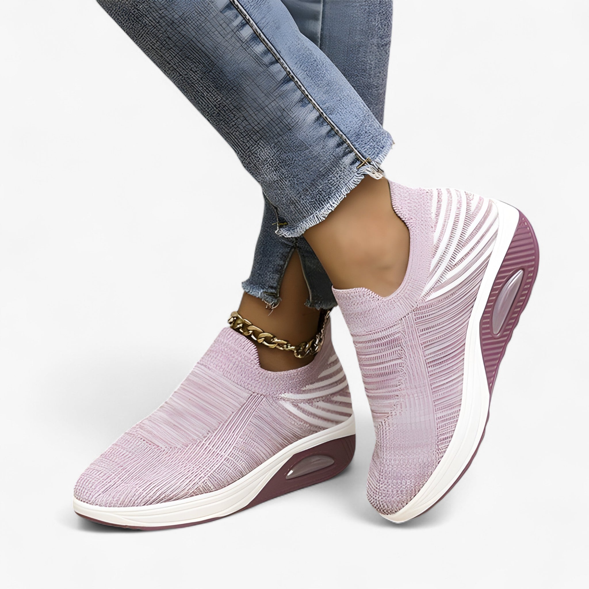 Sneakers Slip-On Donna in Tela Nere Comode e Traspiranti - Viola chiaro - Boots & Shoes donna shoes shoes for women shoes woman Shoes women slip sneakers sneakers slip summer shoes woman shoes summer 2025 womens shoes - Concept Palermo