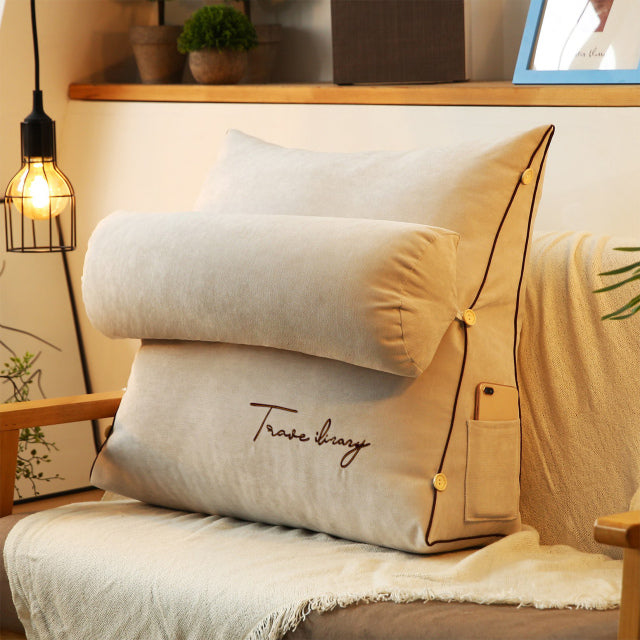 Cuscino Triangolare da Letto per Schienale, Supporto Ergonomico Uomo/Donna, Grigio - - cuscino cuscino letto home & garden letto new_for_google schienale triangolare uomo Zeer gewild-tag - Concept Palermo