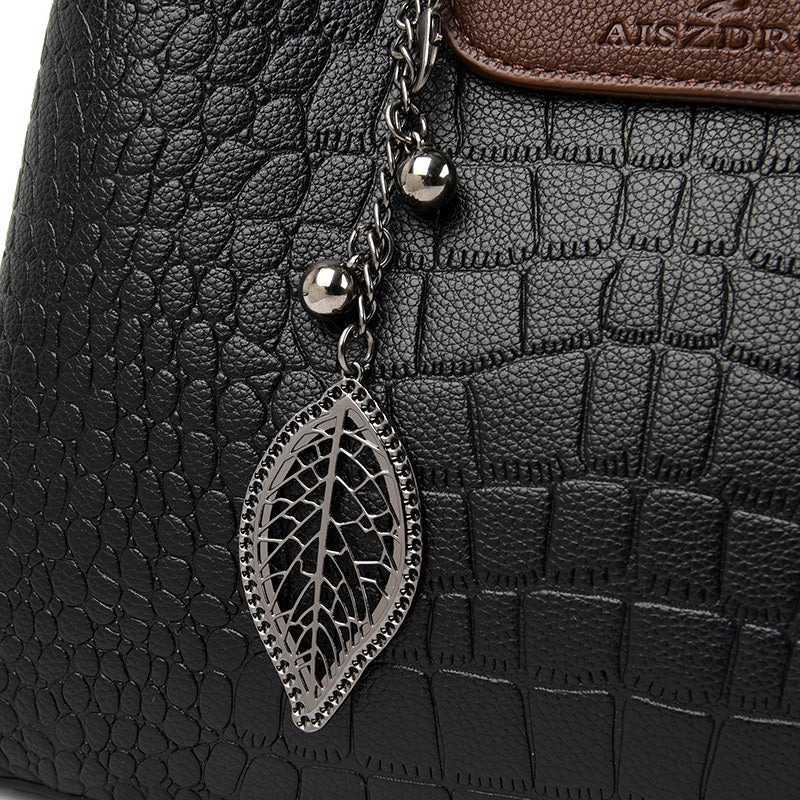 Borsa a Spalla Clea Nera in Vera Pelle da Donna, Elegante e di Lusso - - bags borsa borsa clea clea handbags pelle women bags Women's handbags - Concept Palermo