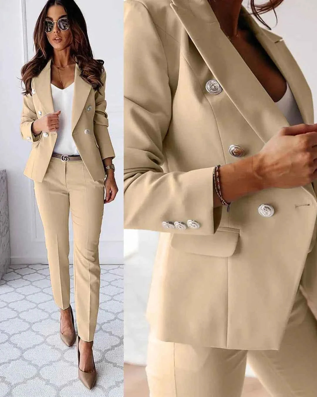 Tailleur da donna Doppiopetto - Taglio Sciancrato Moderno Elegante