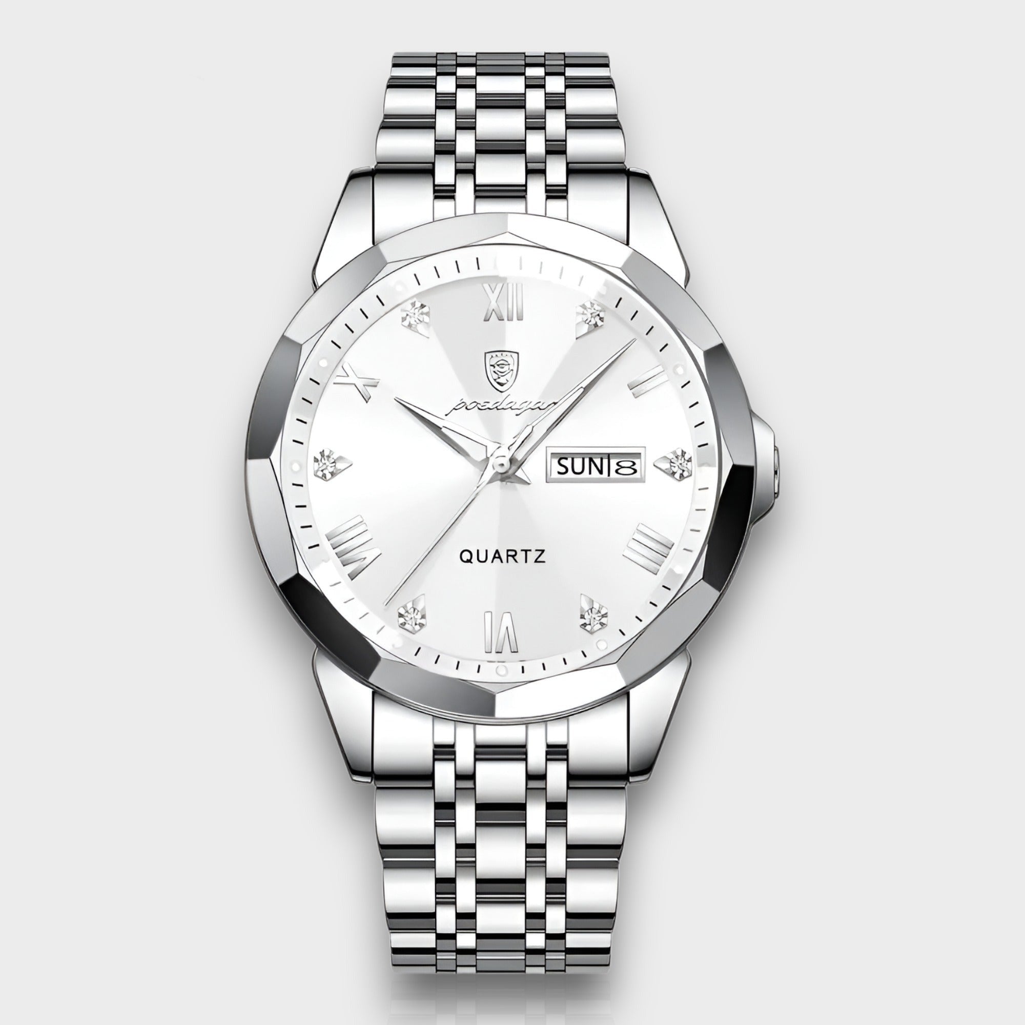 Rhombus™ - Orologio da Uomo Luksus - Argento Bianco (4 disponibili) - luksus Old (Google) old_google orologio rhombus uomo watches - Concept Palermo