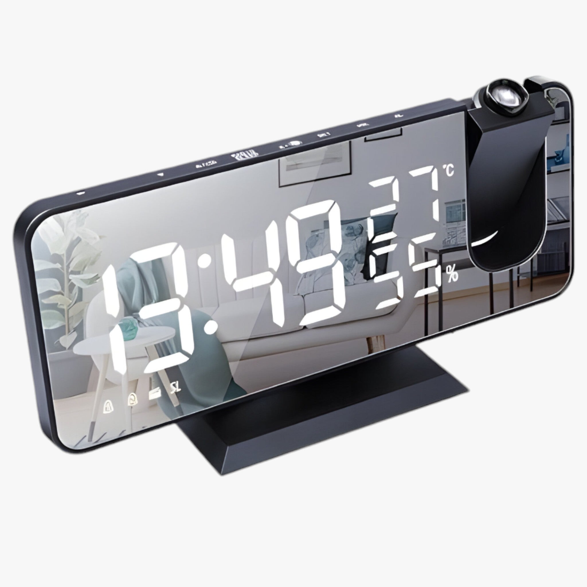 Sveglia Intelligente - Radio FM e Display LED con Proiezione dell'Ora a 180° - Nero - clocks dell display gadgets intelligente proiezione radio sveglia sveglia intelligente - Concept Palermo