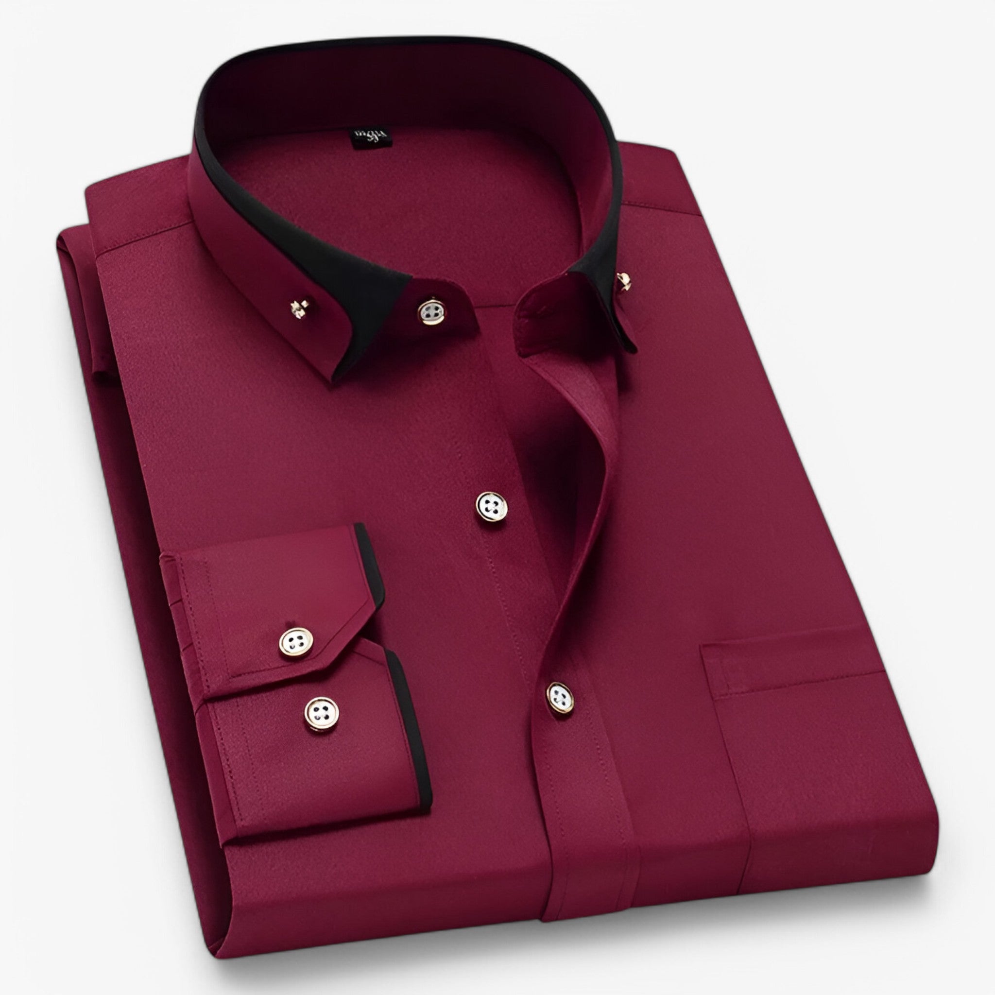 Camicia Uomo Elegante Comfort Fit in Cotone Traspirante per Lavoro e Cerimonie - Rosso - camicia camicia formale confortevole formale men's top clothes Ny Nye Ankomster Udsalg uomo - Concept Palermo