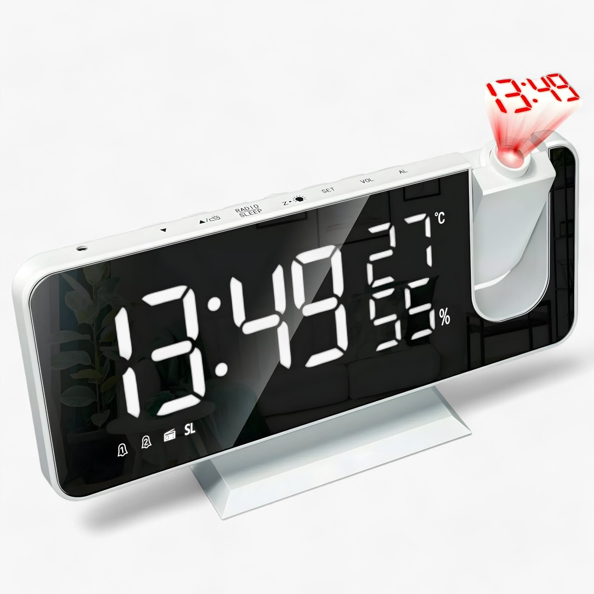 Sveglia Intelligente - Radio FM e Display LED con Proiezione dell'Ora a 180° - - clocks dell display gadgets intelligente proiezione radio sveglia sveglia intelligente - Concept Palermo