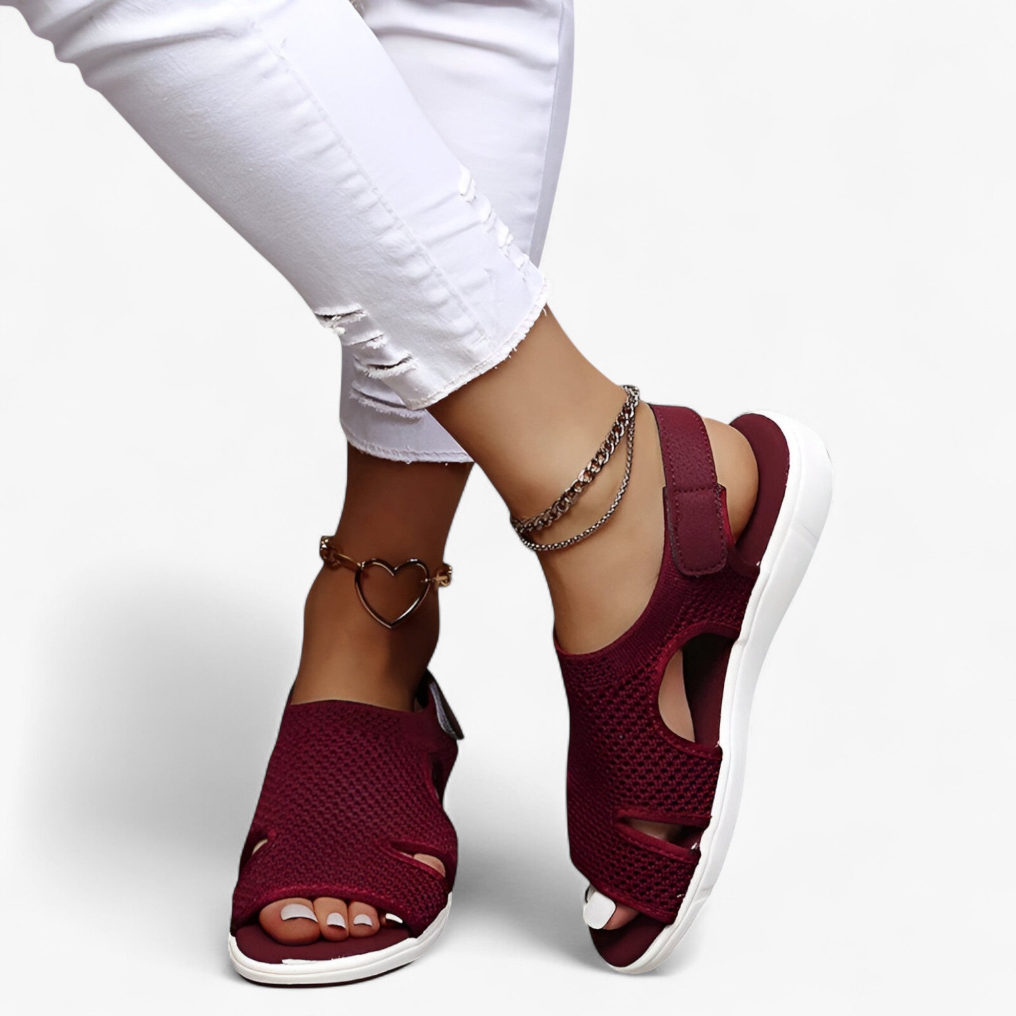 Sandalias de verano de malla perforada - a la moda y cómodas para hombre