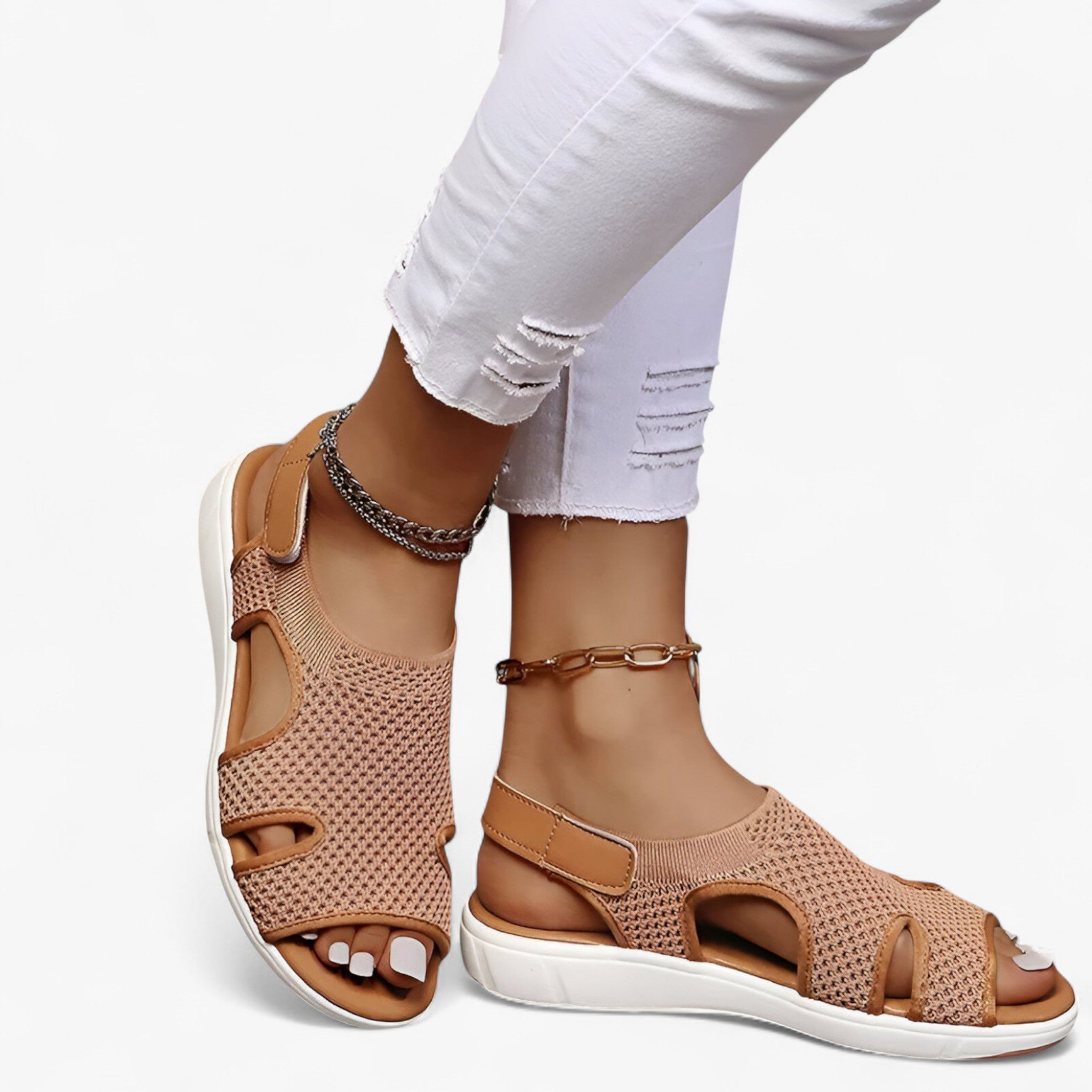 Sandalias de verano de malla perforada - a la moda y cómodas para hombre
